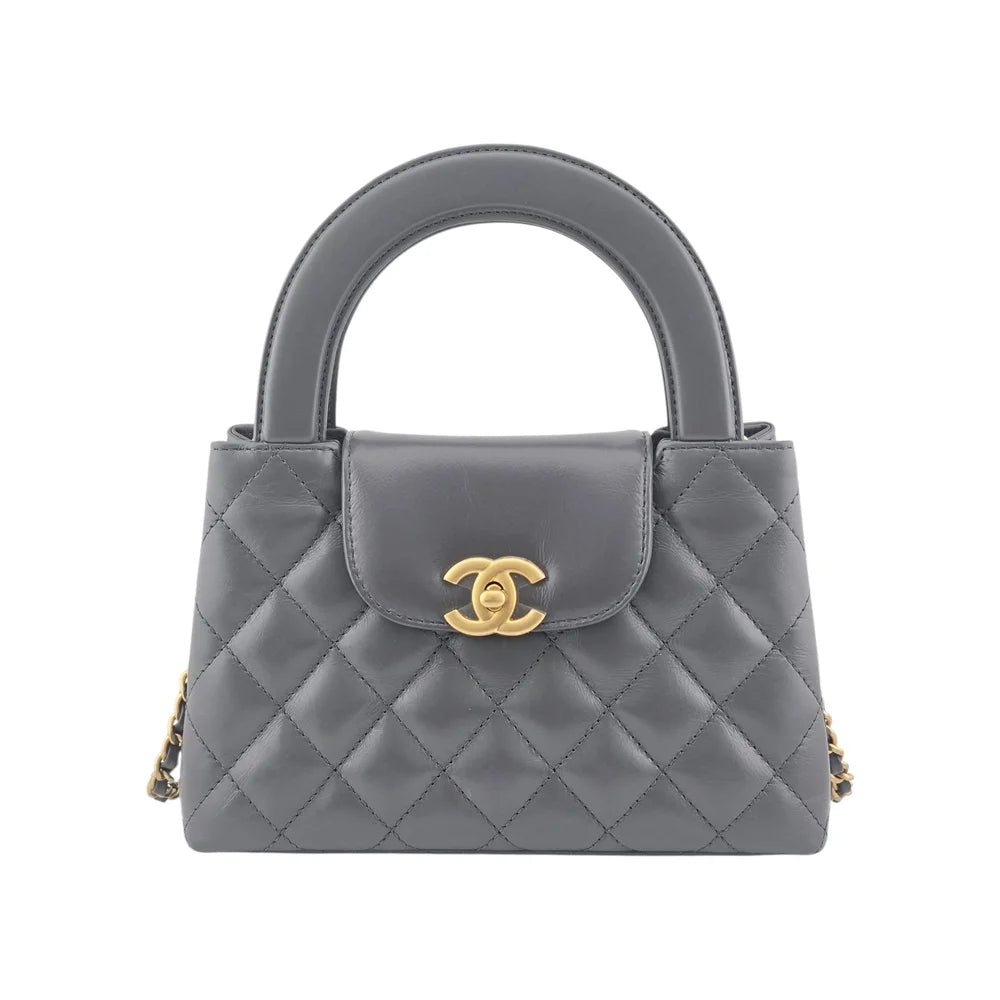 Chanel Small Kelly Re-Edition Grey Shopping Handbag CHANEL