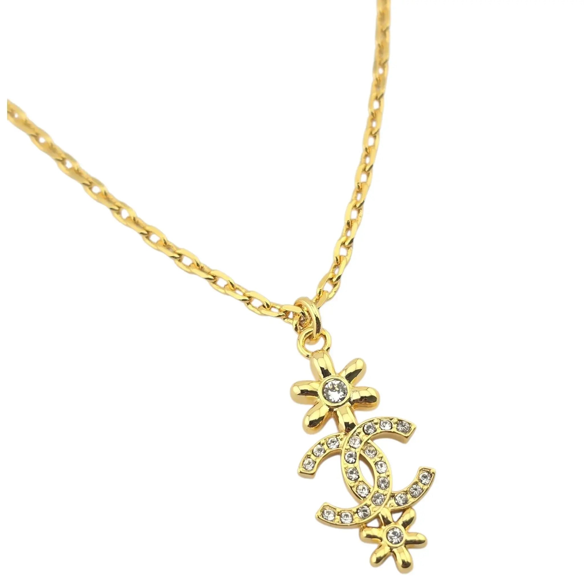 Chanel CC Gold Floral Necklace 2023 CHANEL