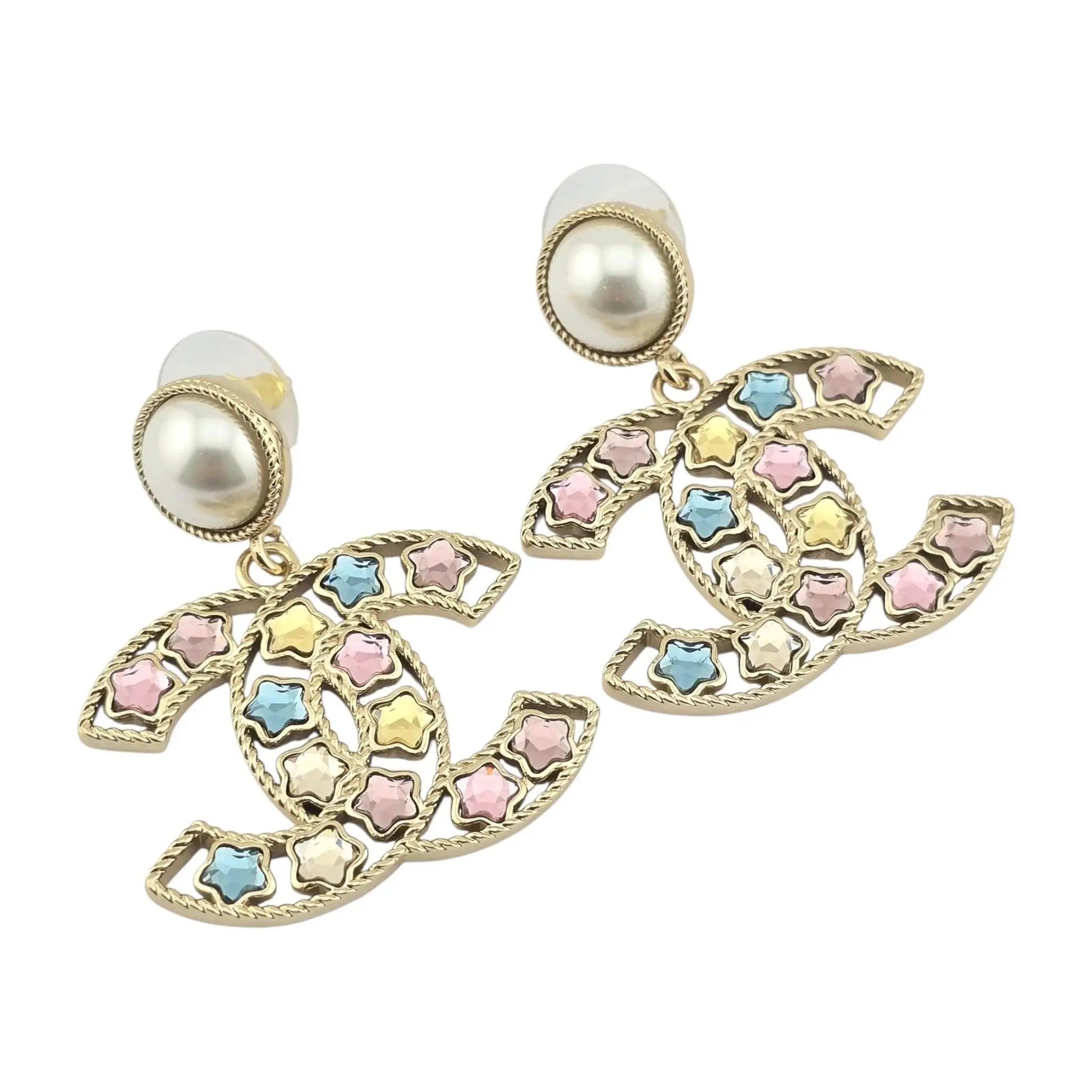 Chanel CC Multicoloured Drop Earrings 2025 CHANEL