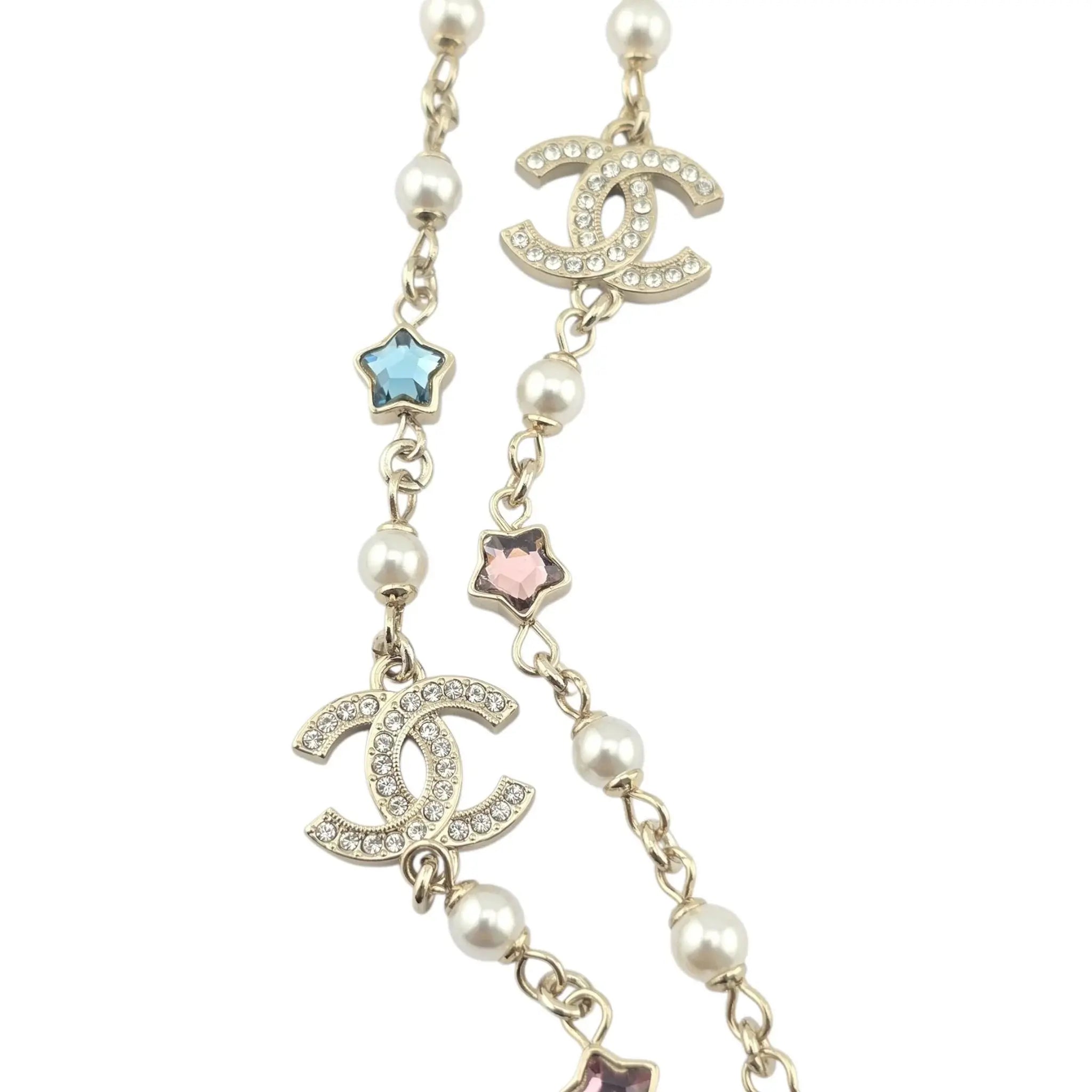 Chanel CC Multicoloured Star Crystal Long Necklace 2025 CHANEL