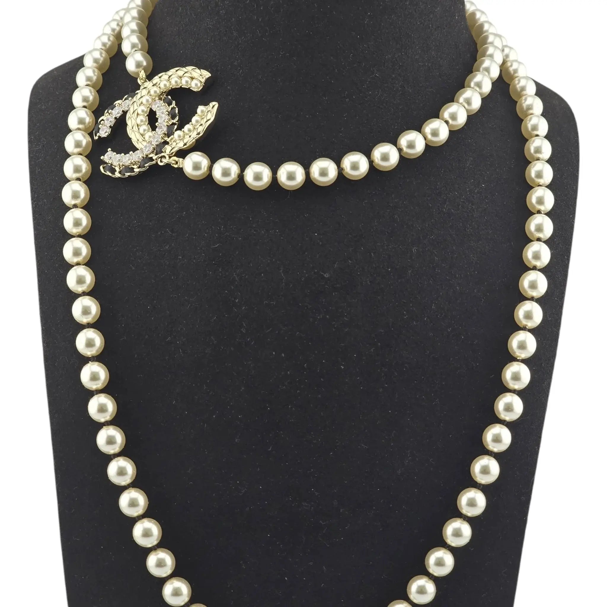 Chanel CC Long Faux Pearl Necklace 2022 CHANEL