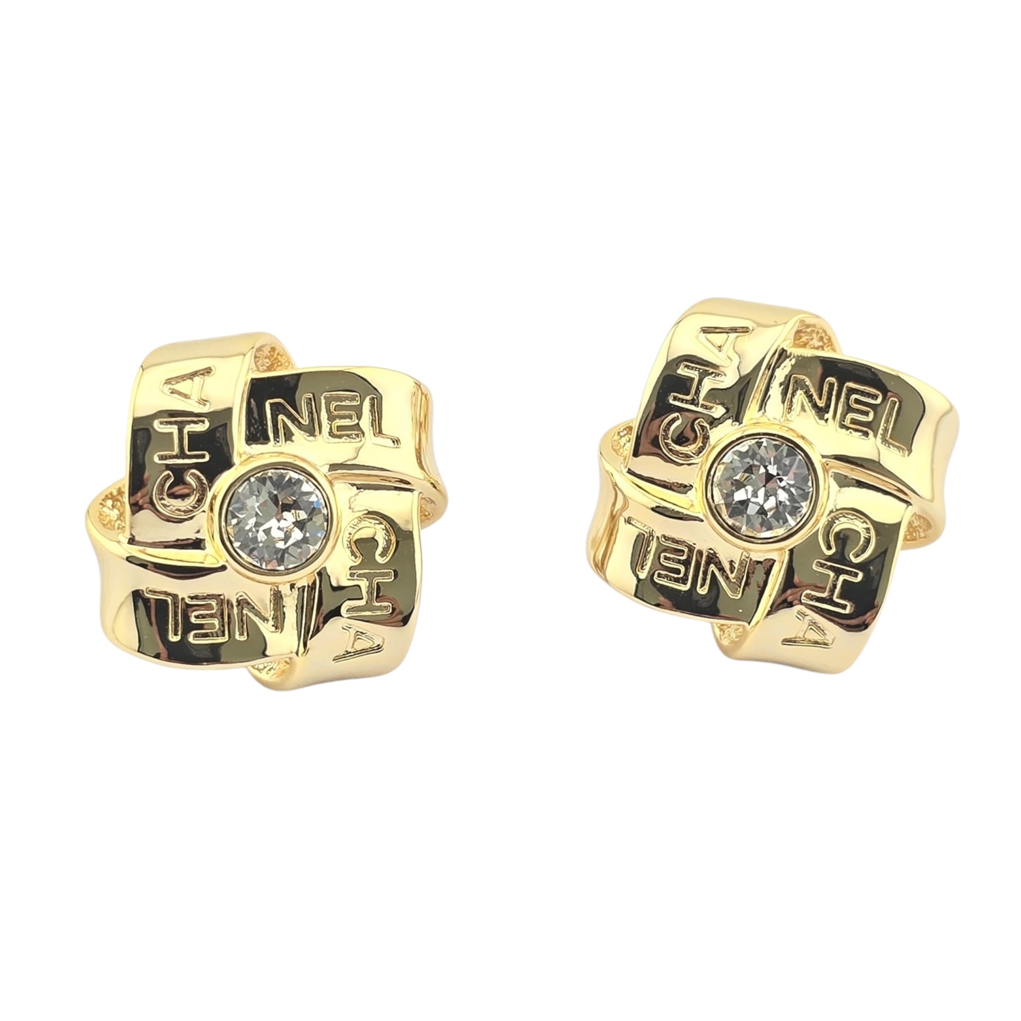 Chanel Gold Crystal Earrings 2025 CHANEL