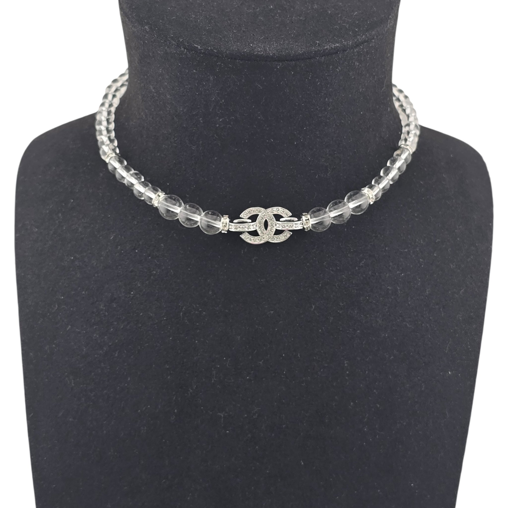 Chanel CC Transparent Pearl Choker Necklace 2025 CHANEL