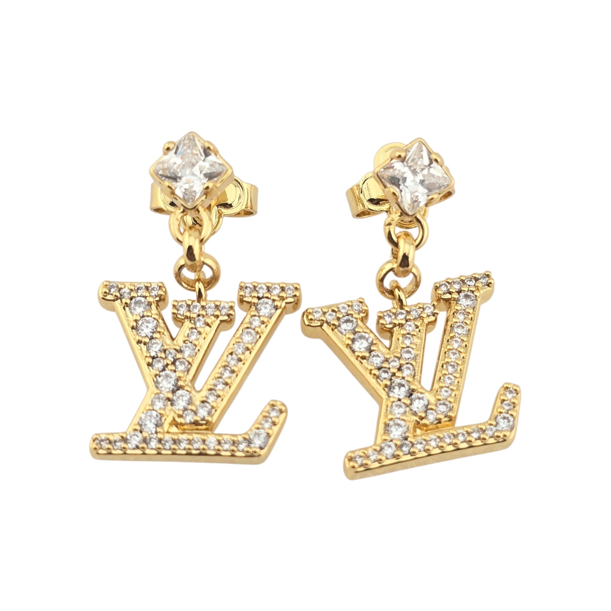 Louis Vuitton Lady LV Gold Earrings