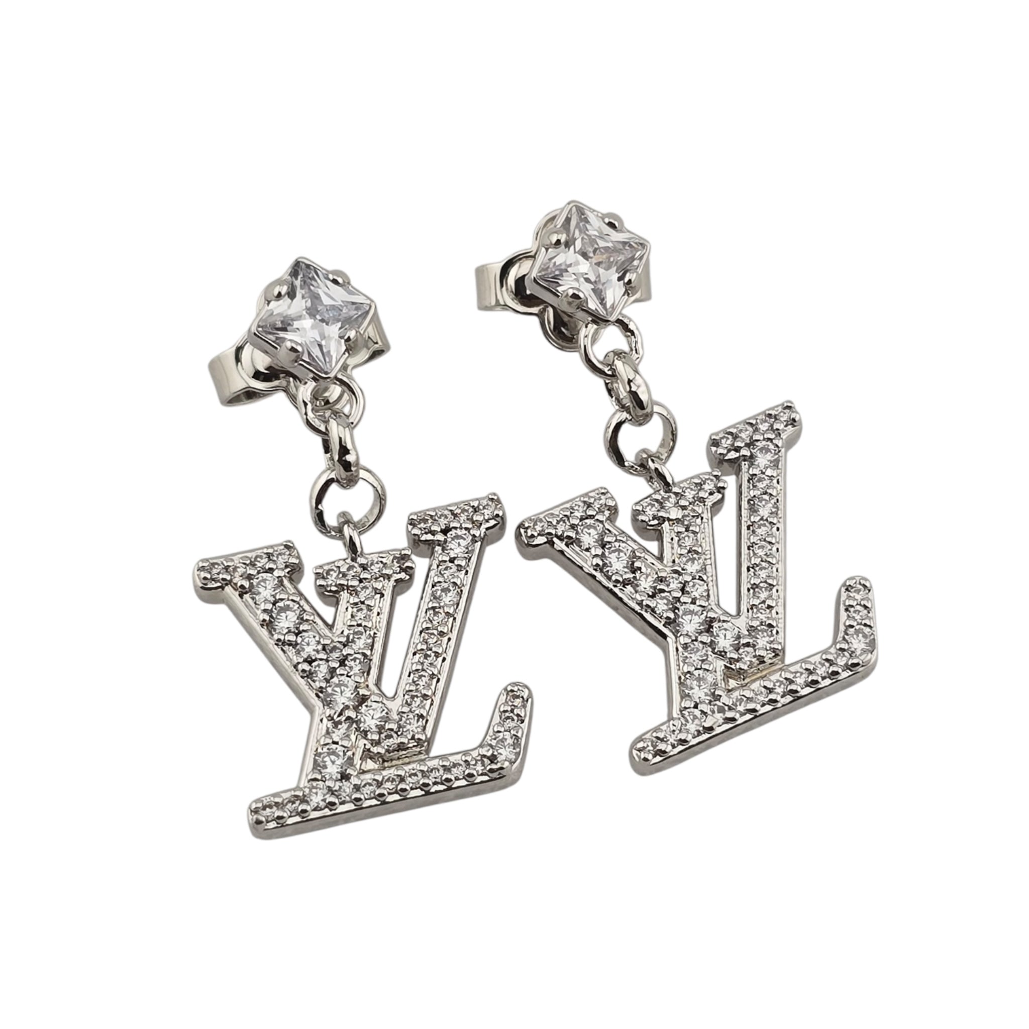 Louis Vuitton Lady LV Silver Earrings