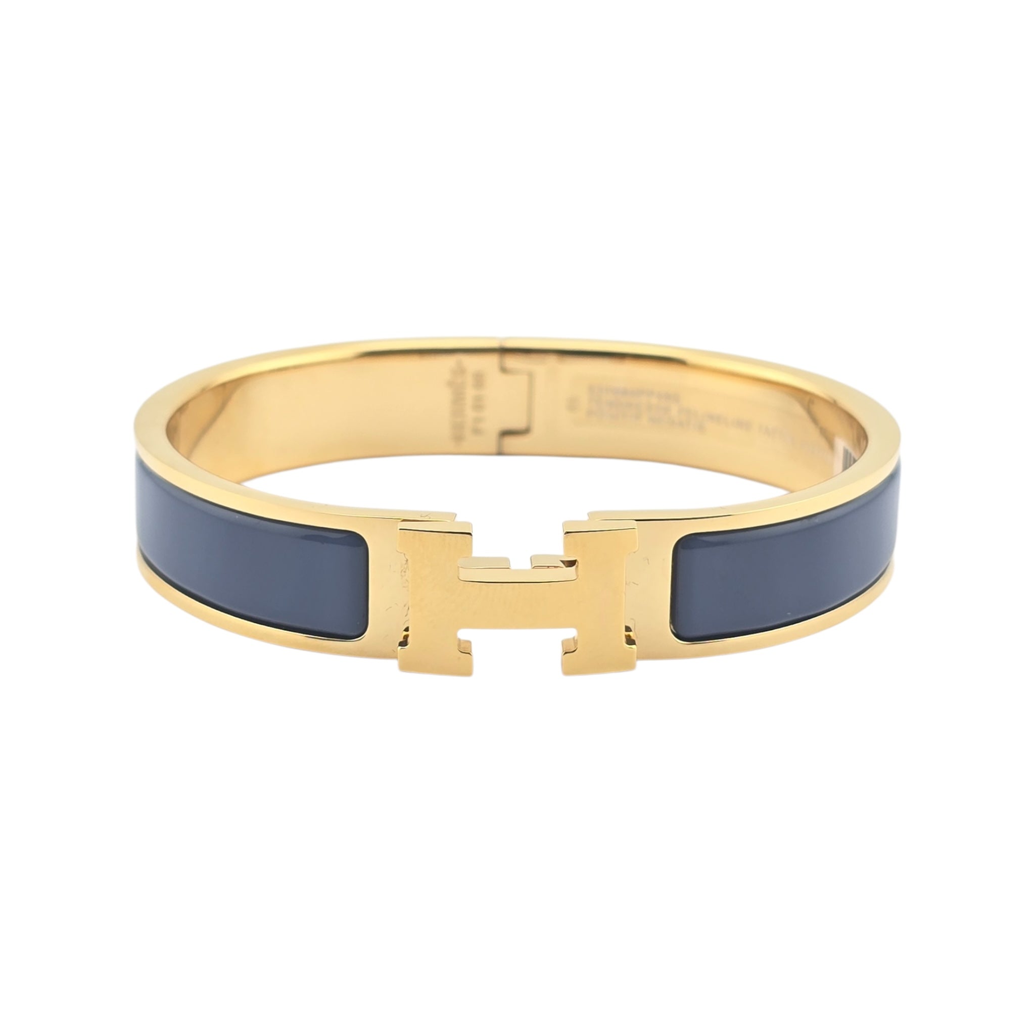 Hermes Clic H Bracelet Navy Gold GM
