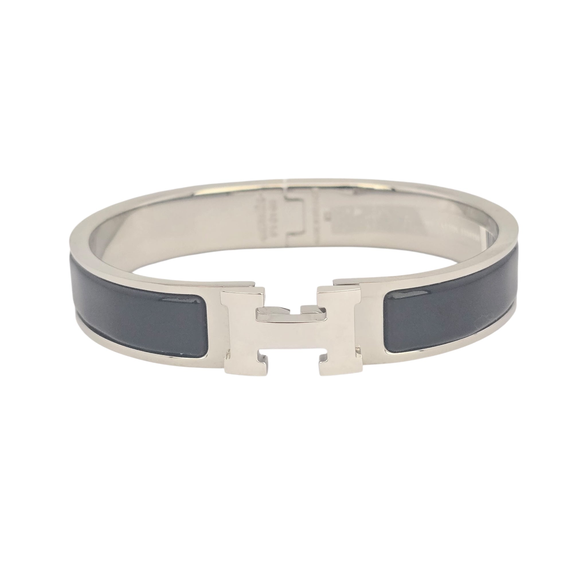 Hermes Clic H Bracelet Black Noir Palladium GM