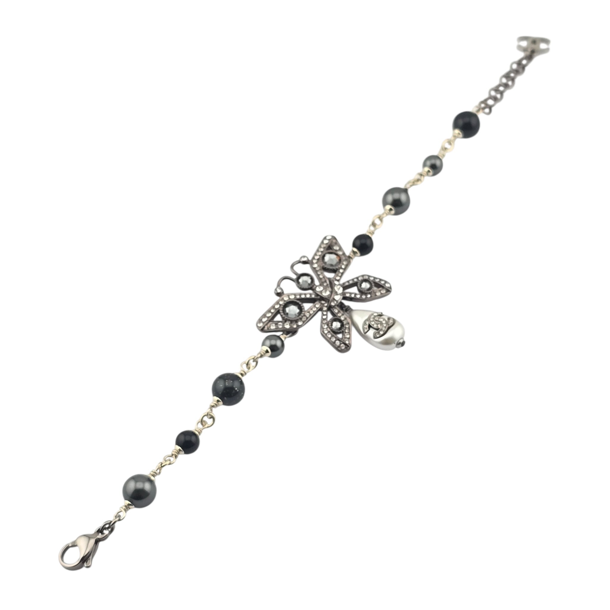 Chanel CC Butterfly Ruthenium Gold Bracelet B25