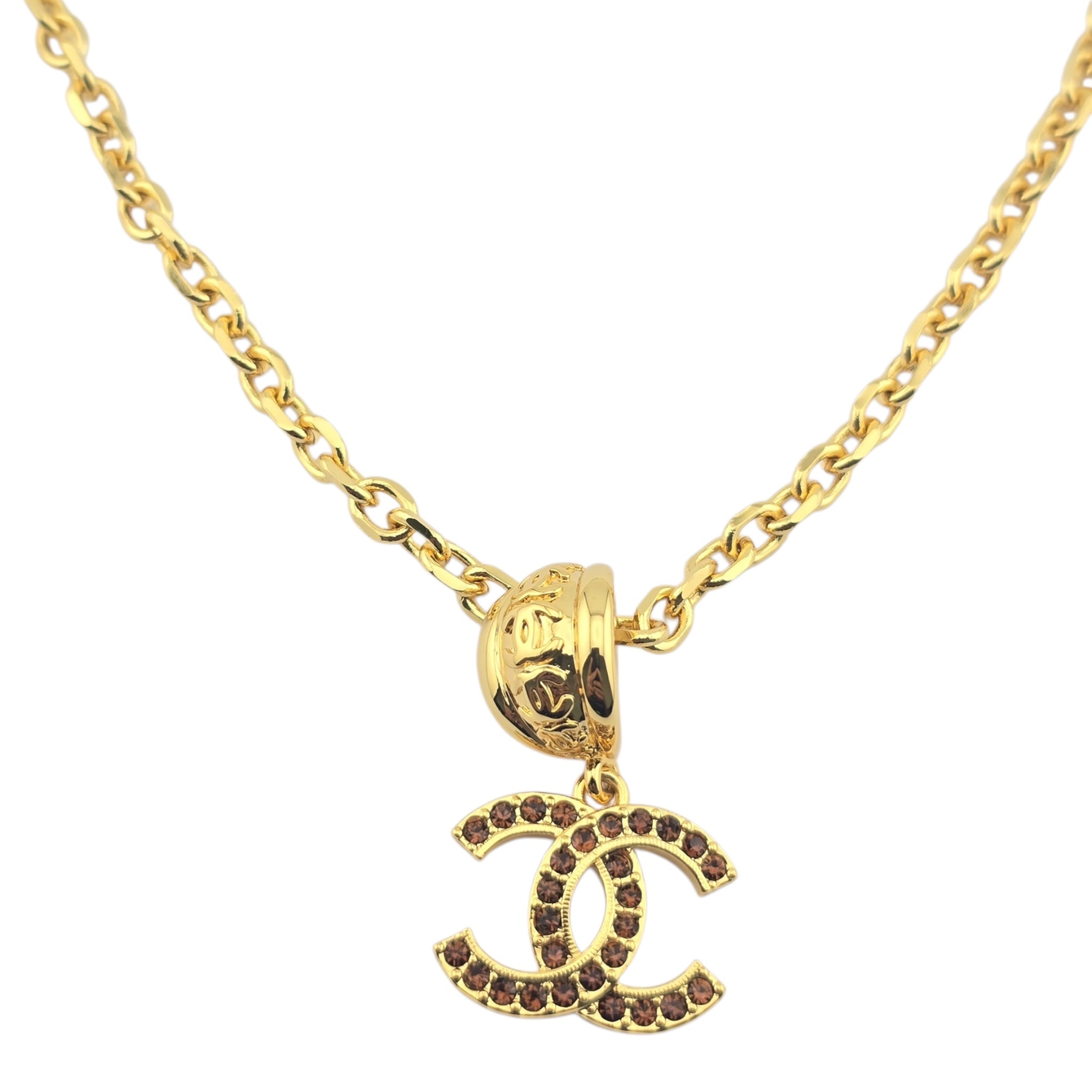 Chanel CC Gold Pendant Necklace 2025 CHANEL