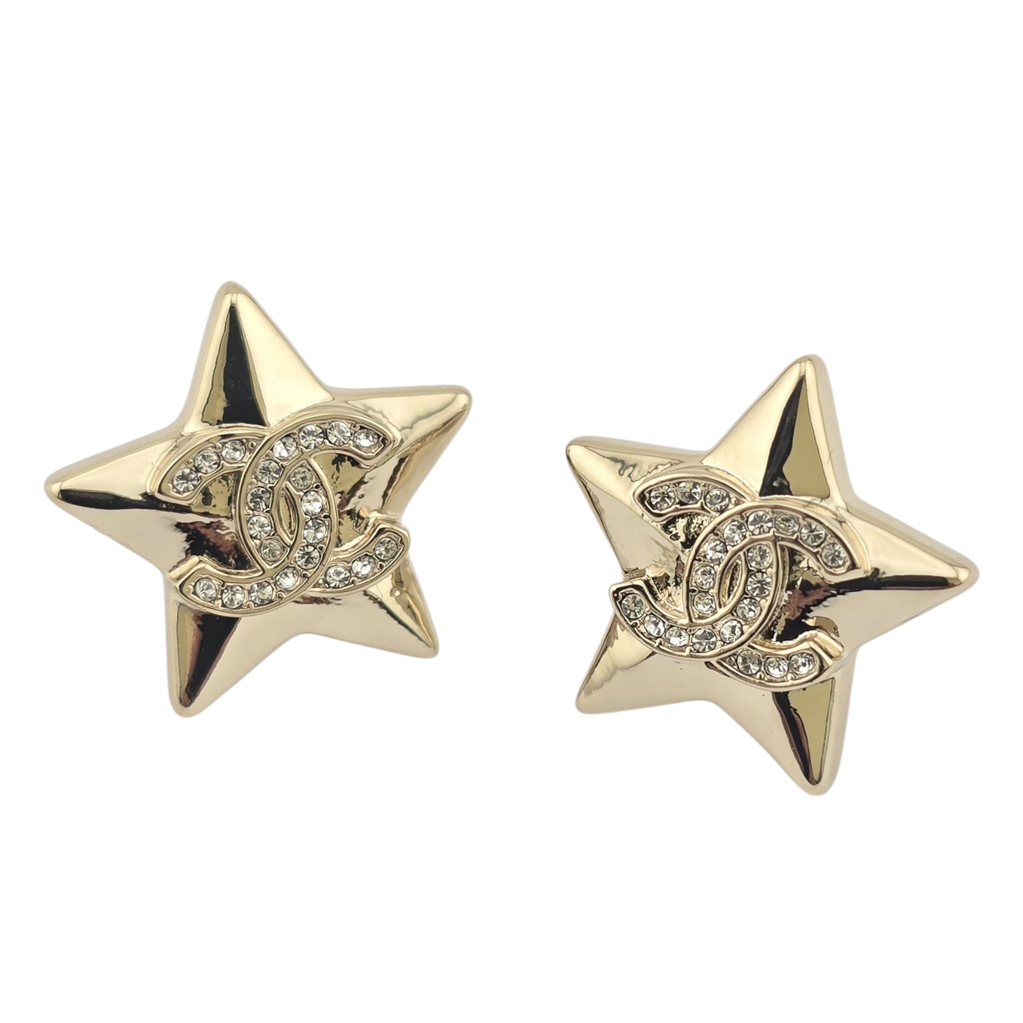 Chanel CC Gold Star Stud Earrings 2025 CHANEL