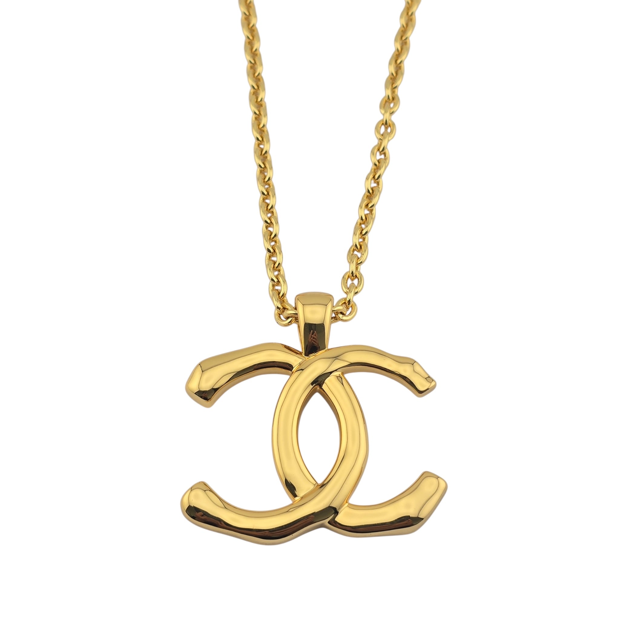 Chanel CC Gold Large Pendant Necklace 2023 CHANEL