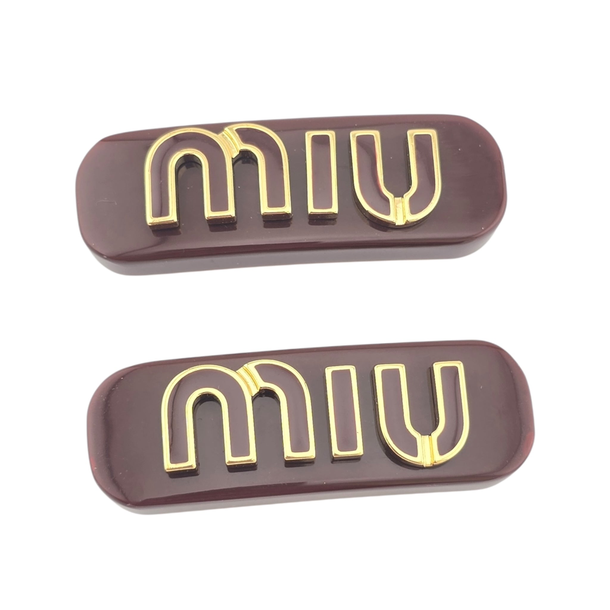 Miu Miu Plexiglas Metal Hair Clips MIU MIU