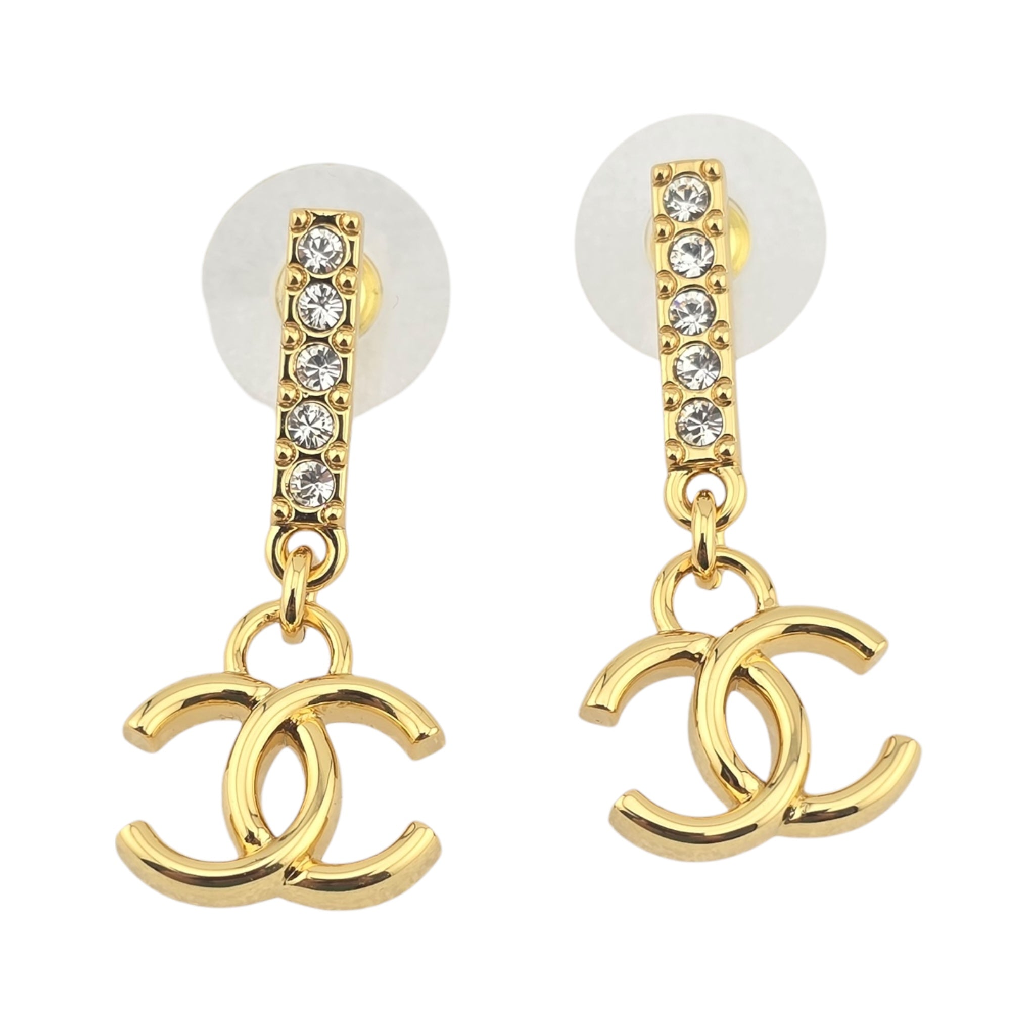 Chanel Gold Crystal Earrings 2024 CHANEL