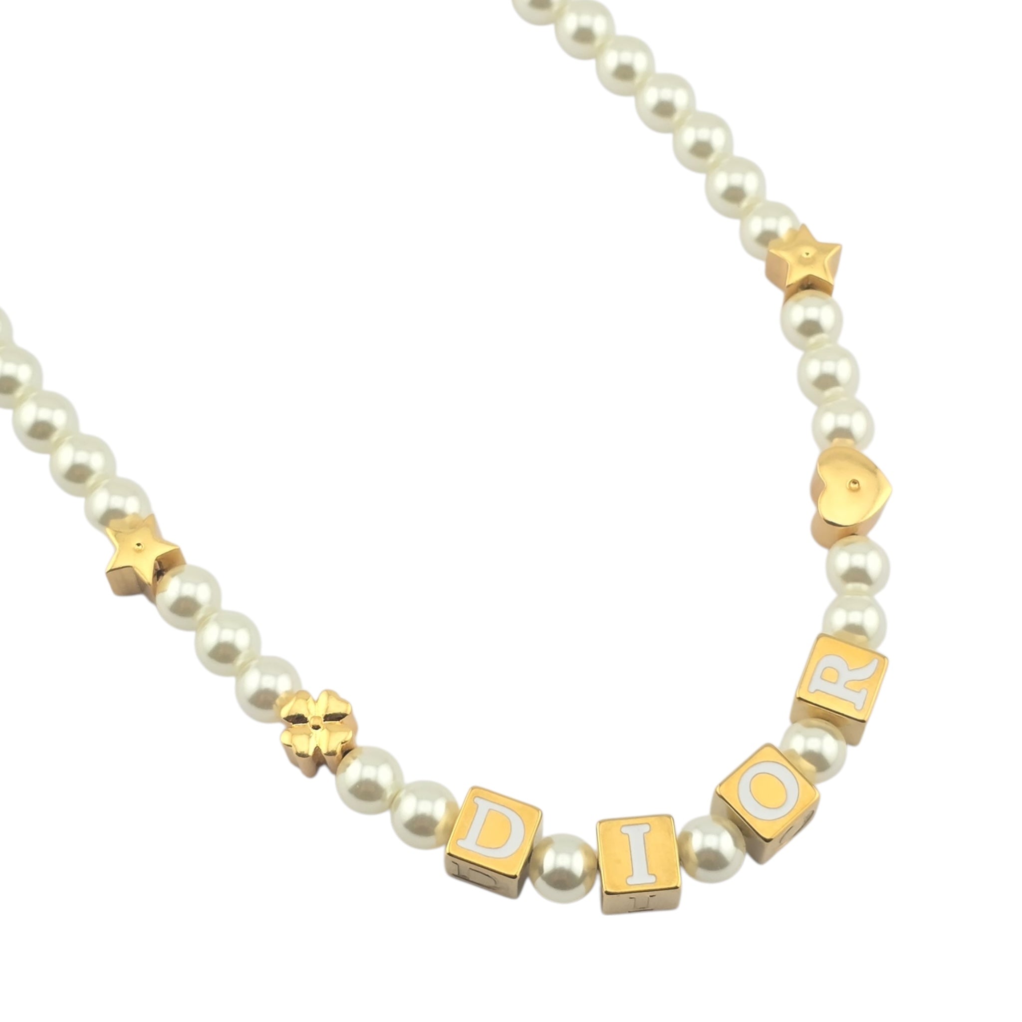 Christian Dior D-Dice Faux Pearl Necklace DIOR