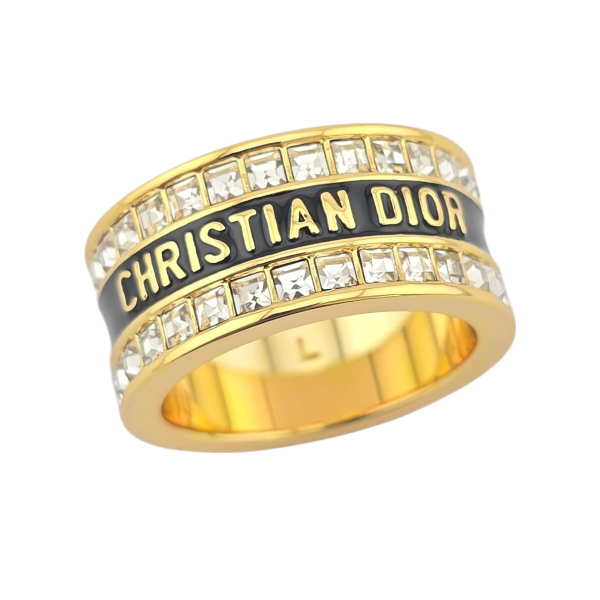 Christian Dior Night Code Black Enamel Ring DIOR