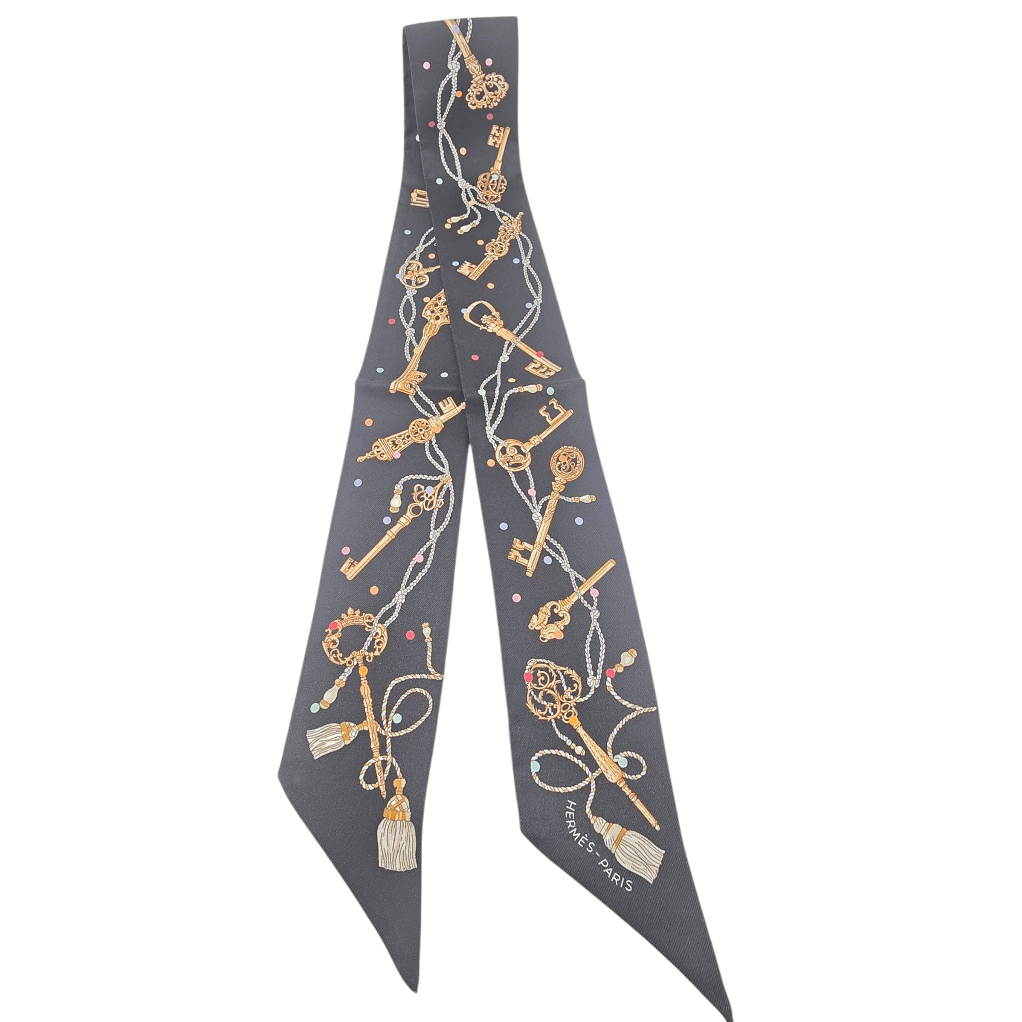 Hermes Silk Les Cles a Pois Twilly HERMES