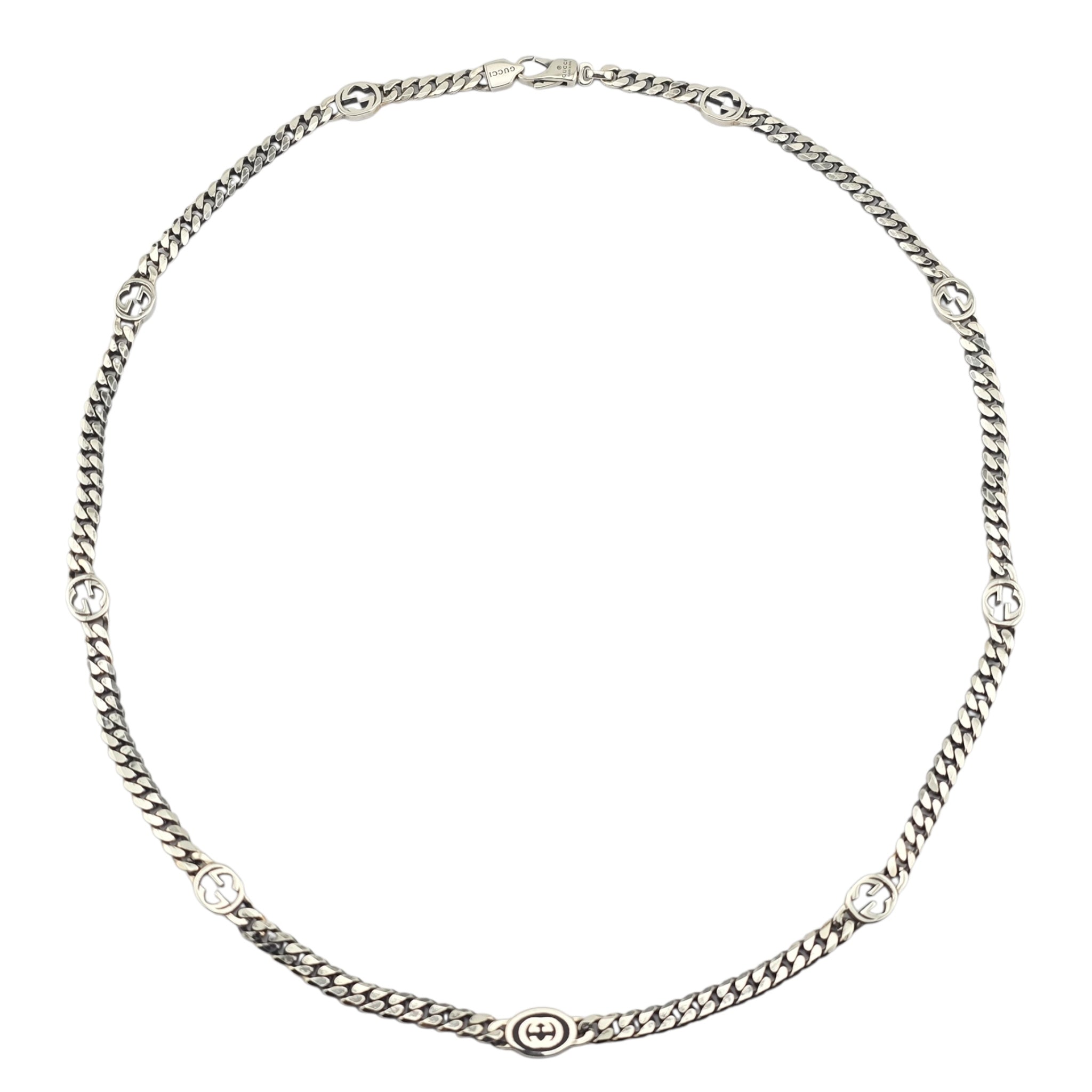 GUCCI GG Interlocking Silver Necklace GUCCI