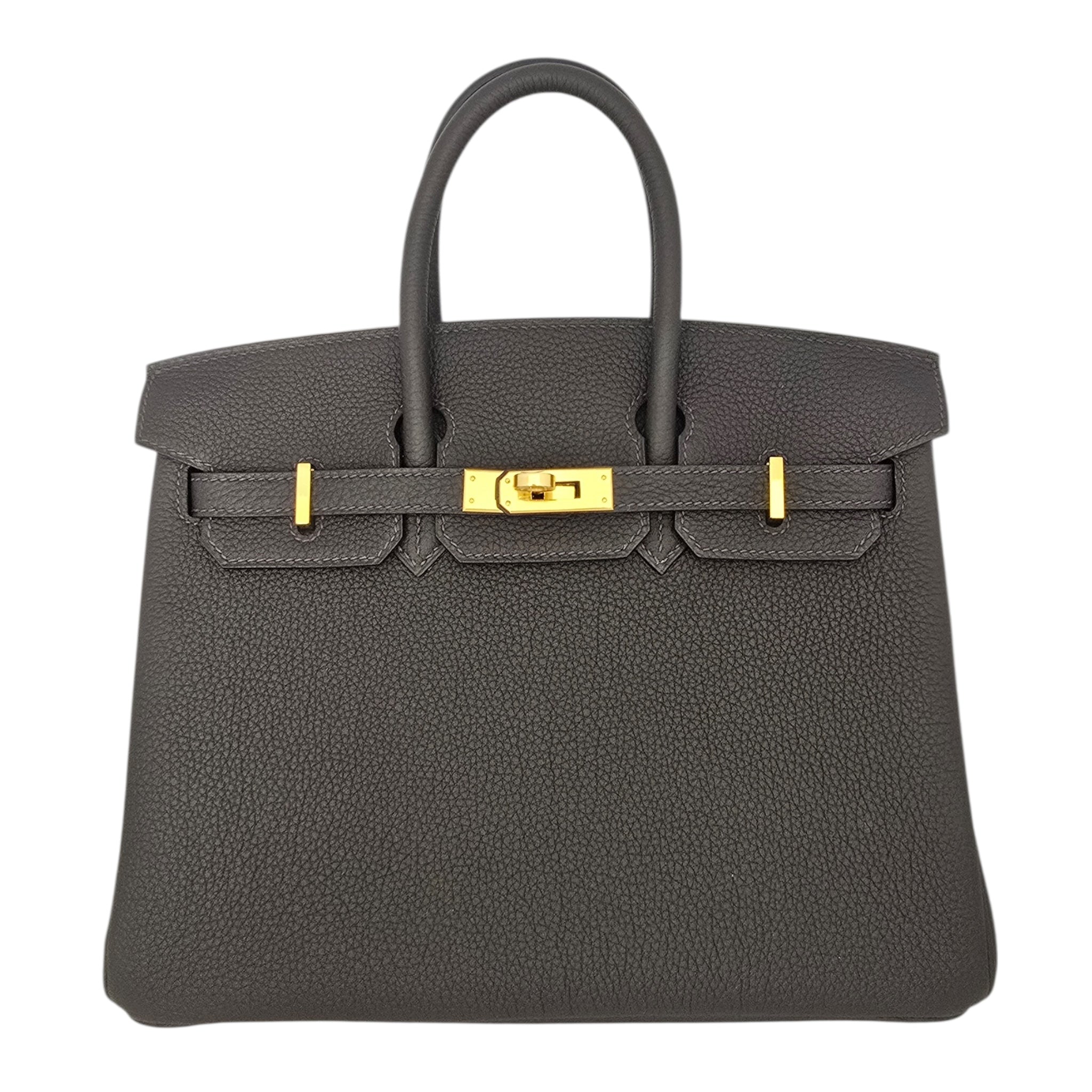 Hermes Birkin 25 Ebene Togo Gold Hardware HERMES