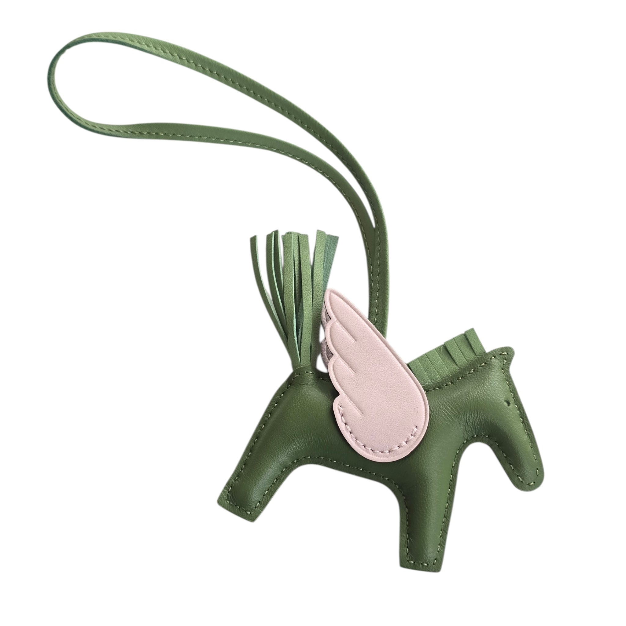 Hermes Rodeo Pegase PM Bag Charm Vert Yucca/Vert Criquet/Mauve Pale HERMES