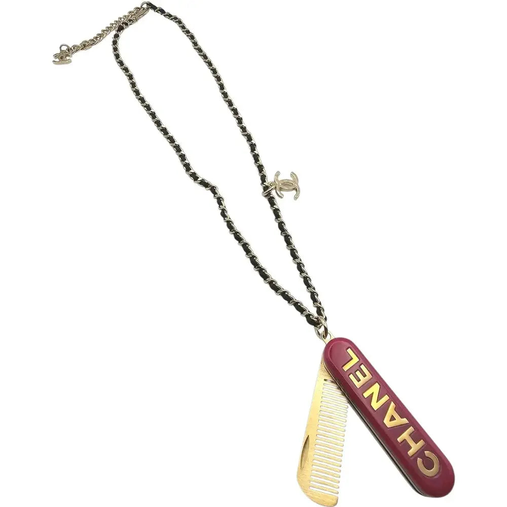 Chanel Pink Comb Necklace 22-23FW CHANEL