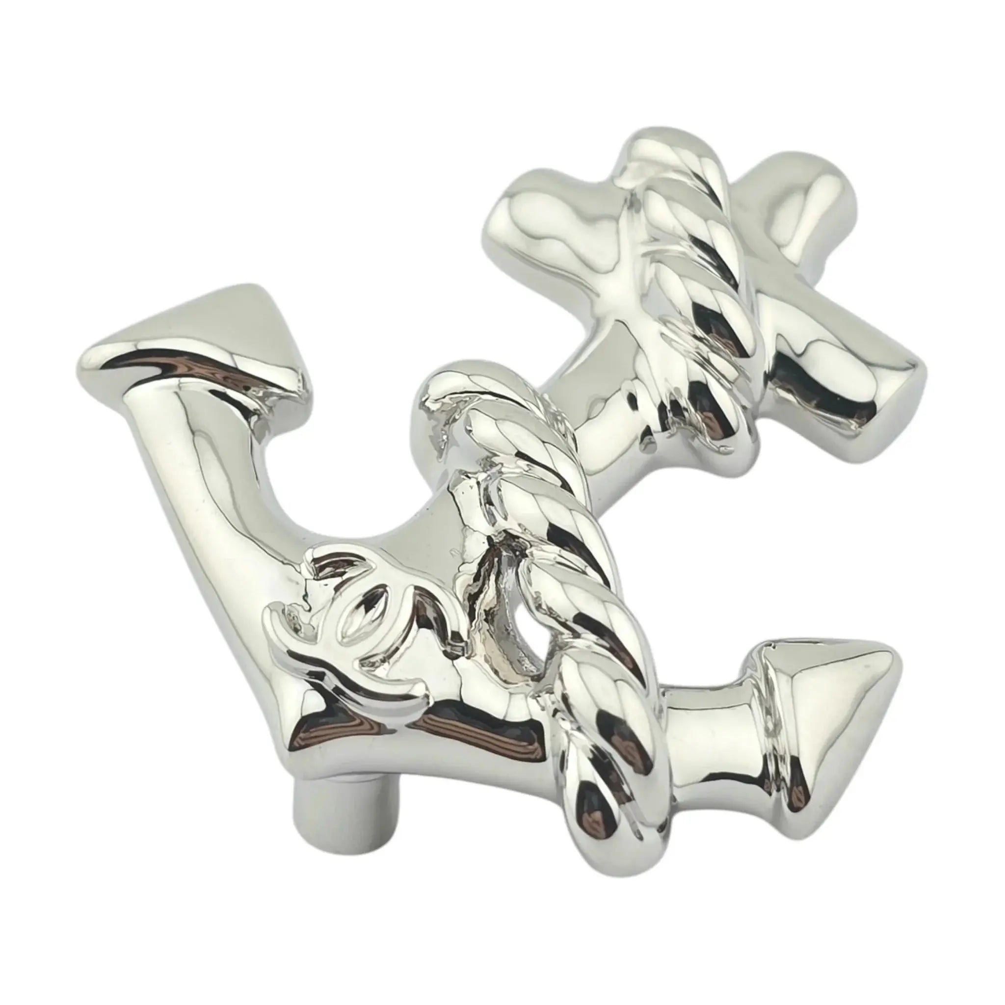 Chanel CC Silver Anchor Brooch 2025 CHANEL
