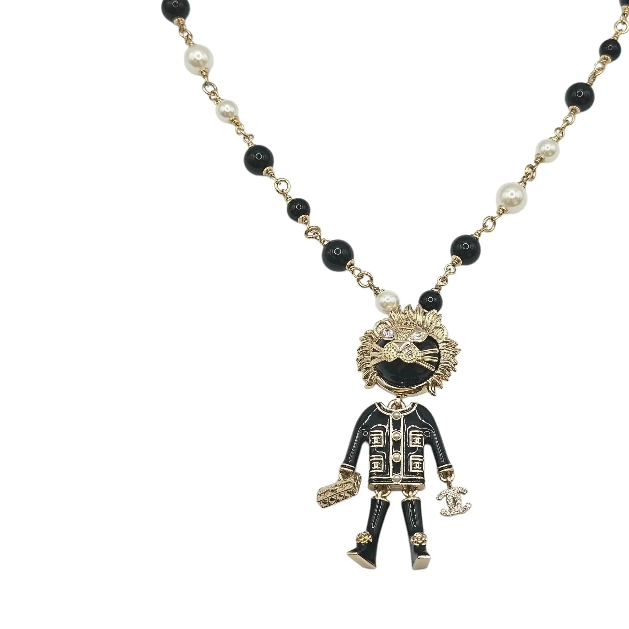 Chanel CC Coco Lion Pearl Necklace 2022 CHANEL