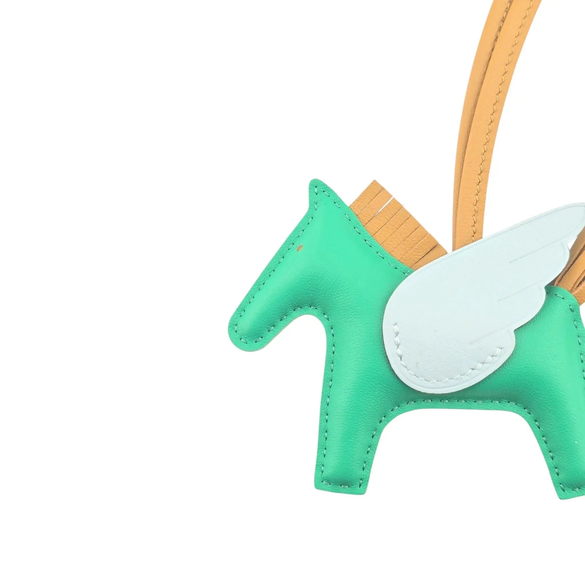 Hermès Pegase Rodeo Bag Charm PM Menthe/Sesame/Bleu Brume HERMES