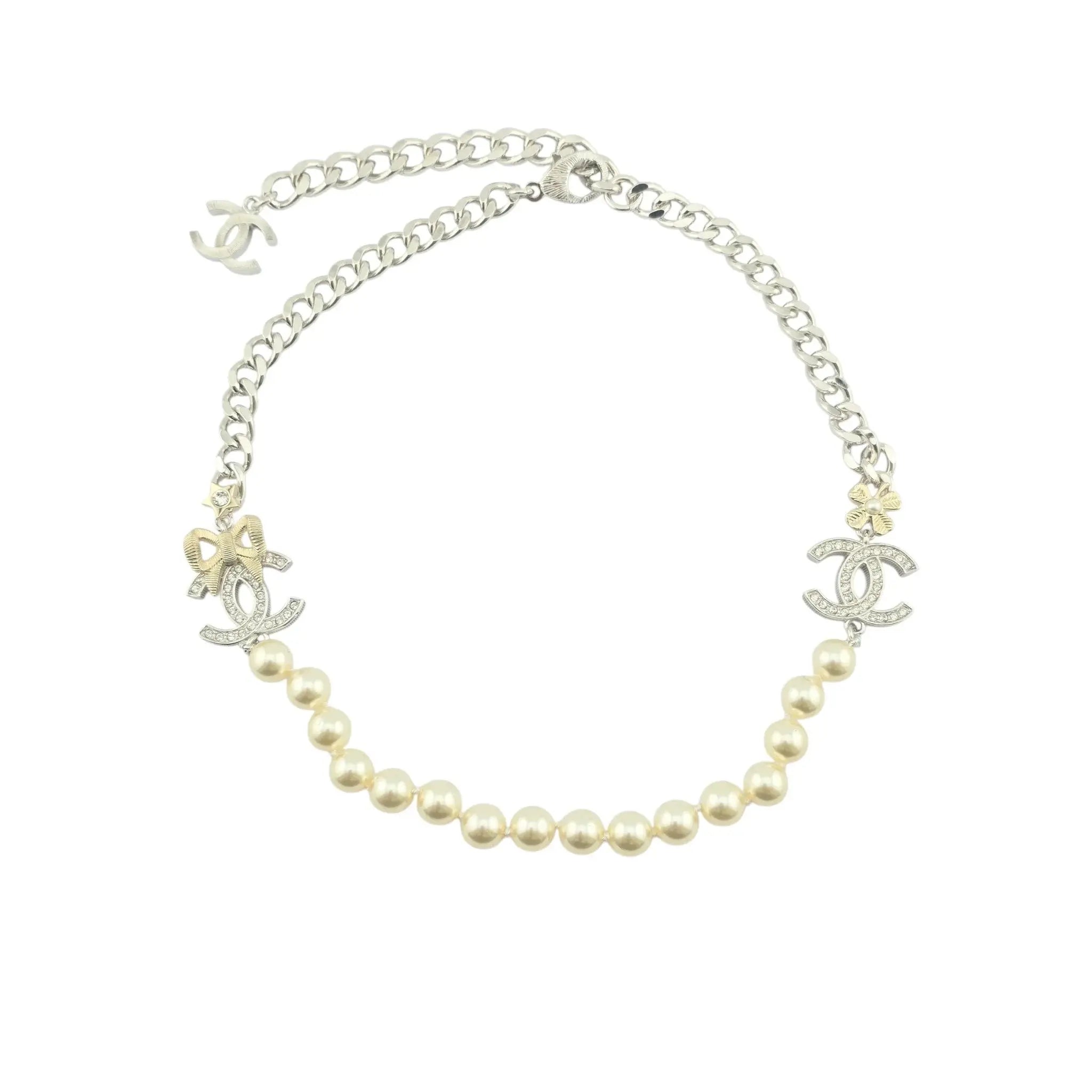 Chanel CC Faux Pearl Choker Necklace 2024 CHANEL