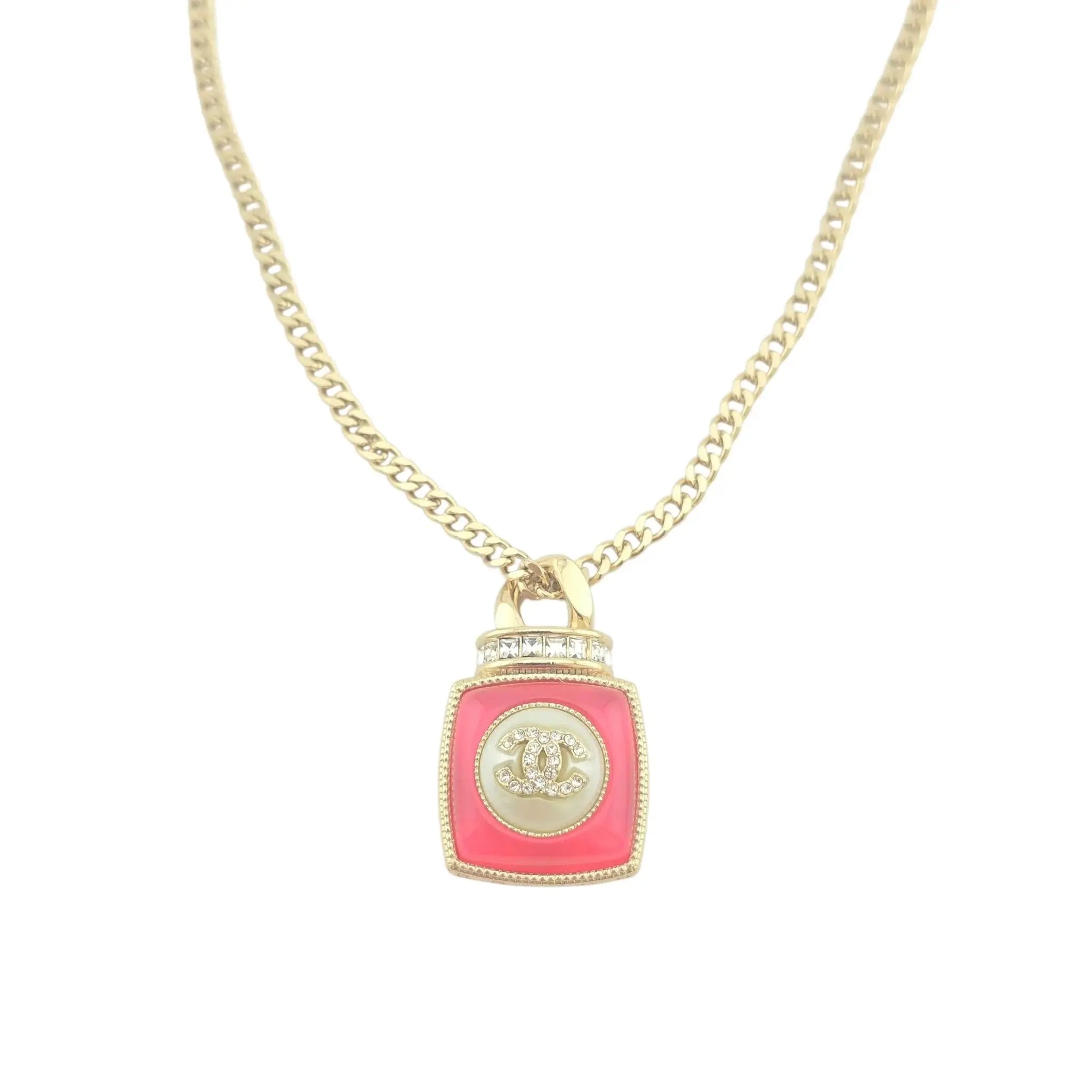 Chanel CC Red Pendant Necklace 2022 CHANEL