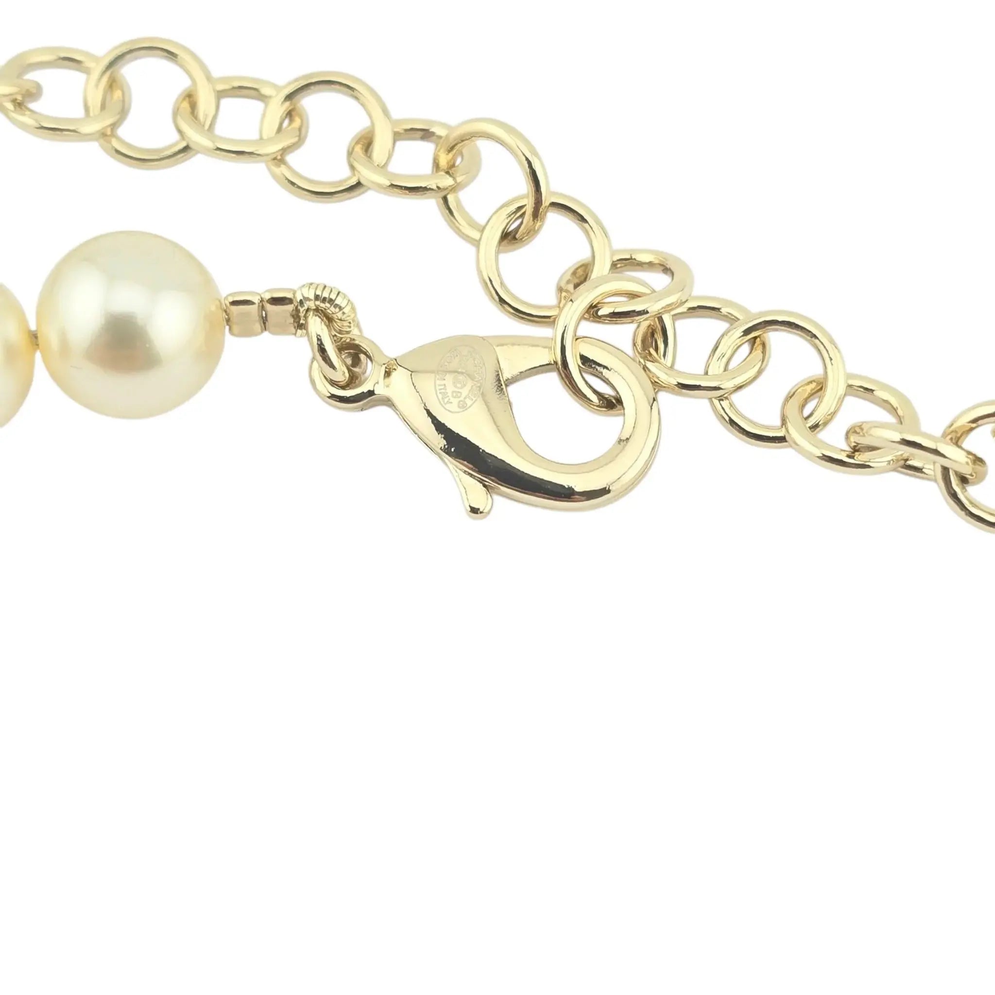 Chanel CC Faux Pearl Crystal Necklace 2024 CHANEL