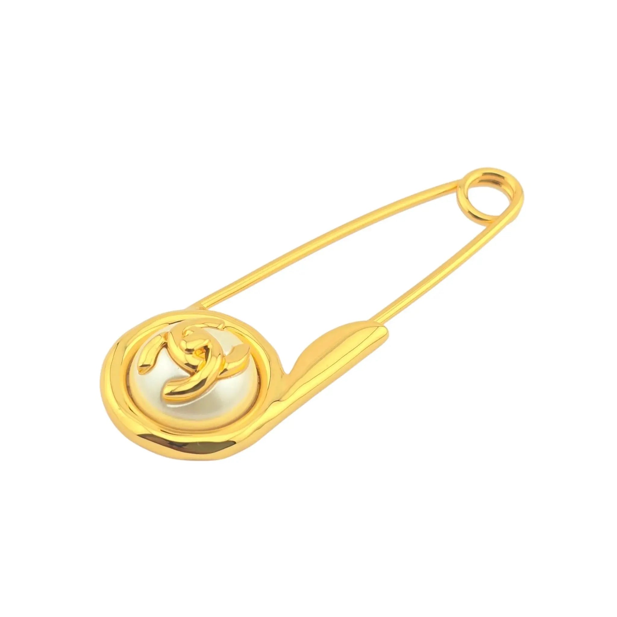 Chanel CC Gold Pin Brooch 2024 CHANEL