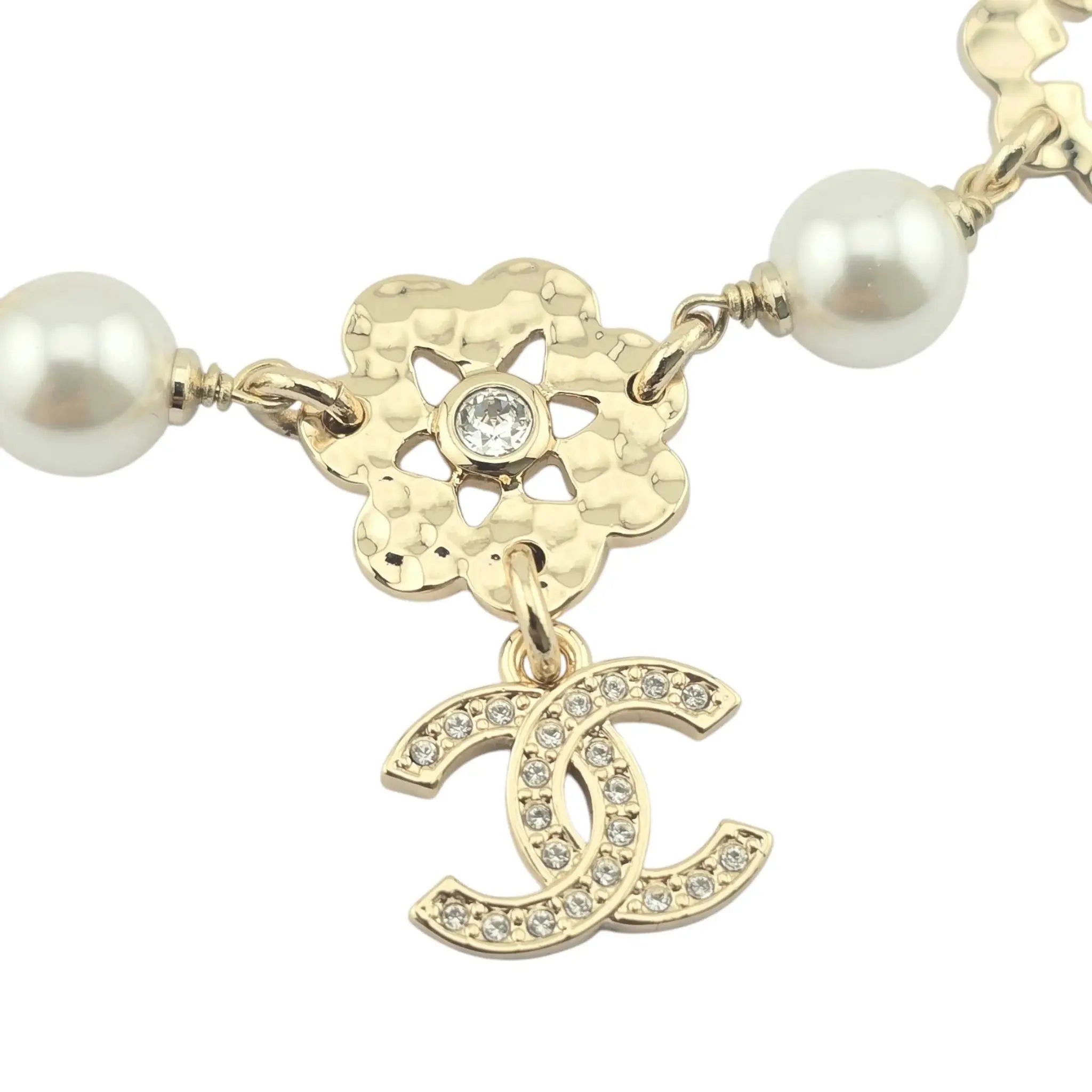 Chanel CC Floral Gold Necklace 2025 CHANEL