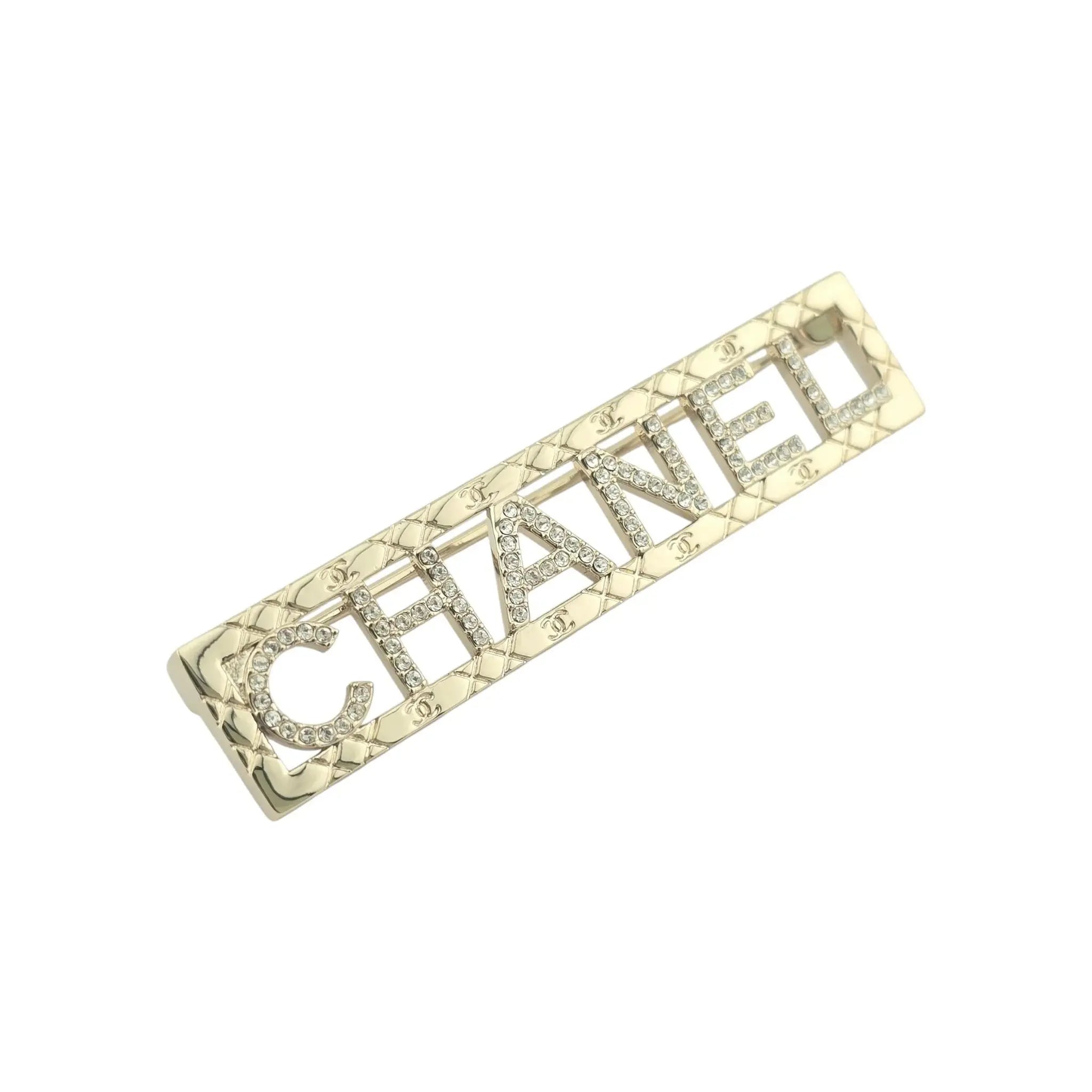 Chanel CC Logo Crystal Brooch 2025 CHANEL