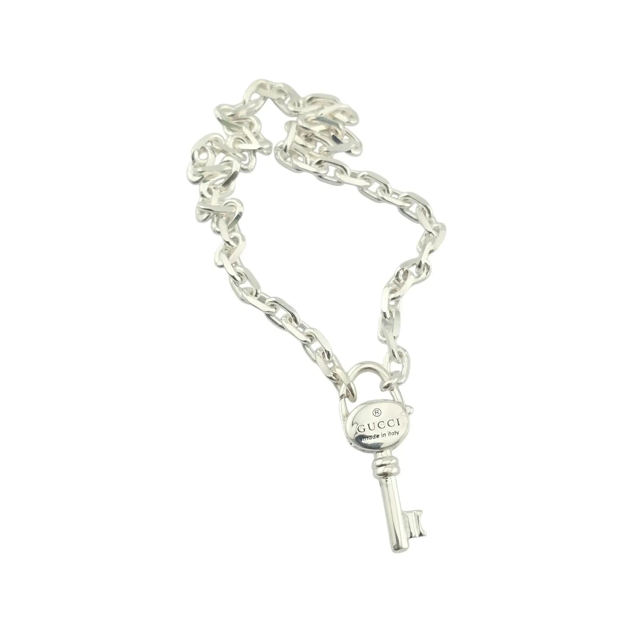 GUCCI Trademark Chain Bracelet Key 925 Sterling Silver GUCCI
