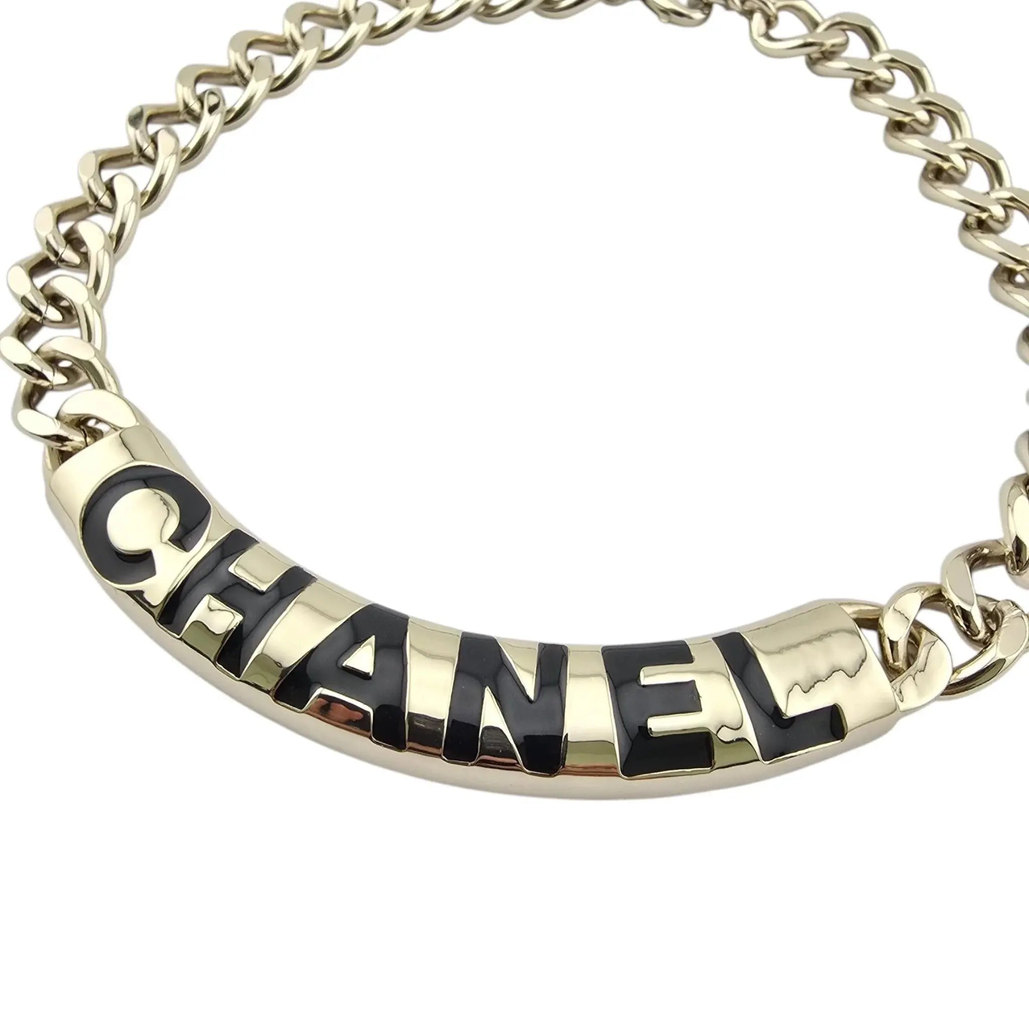 Chanel Gold Black Chain Necklace 2025 CHANEL