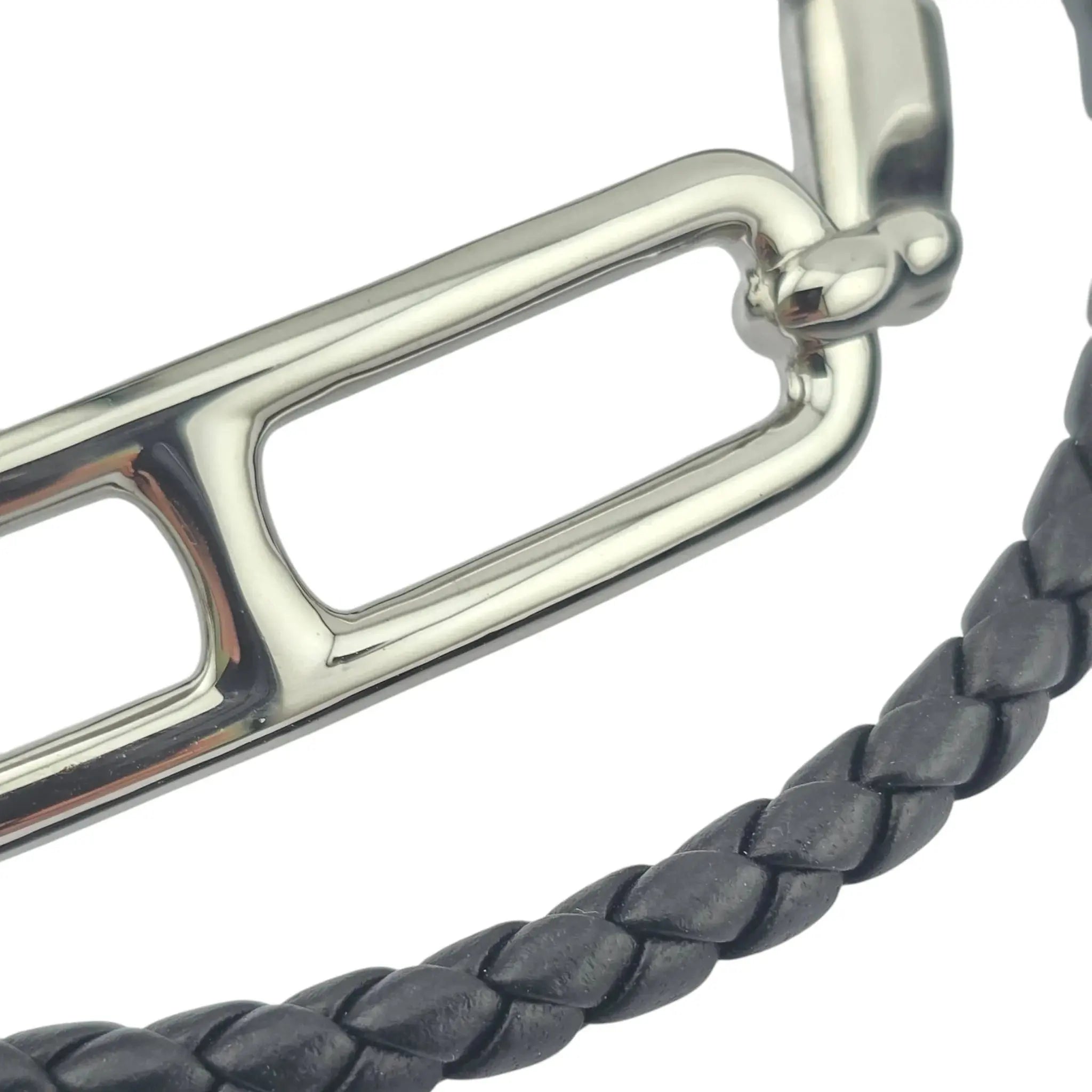 Hermès Roulis Double Tour Black (Noir) Silver - T2 HERMES