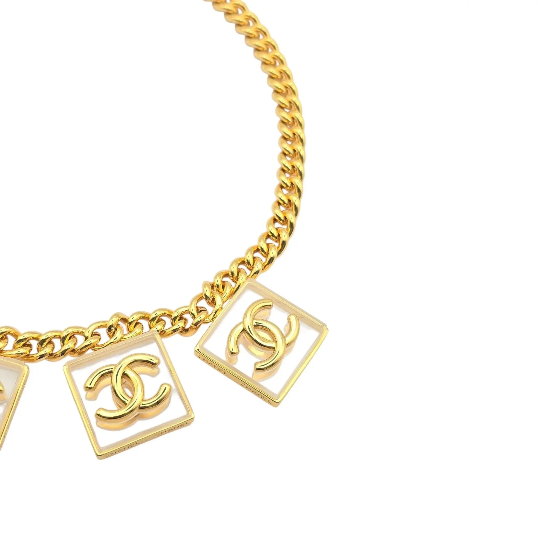 Chanel 2023 CC Transparent Pendant Necklace SS23 CHANEL