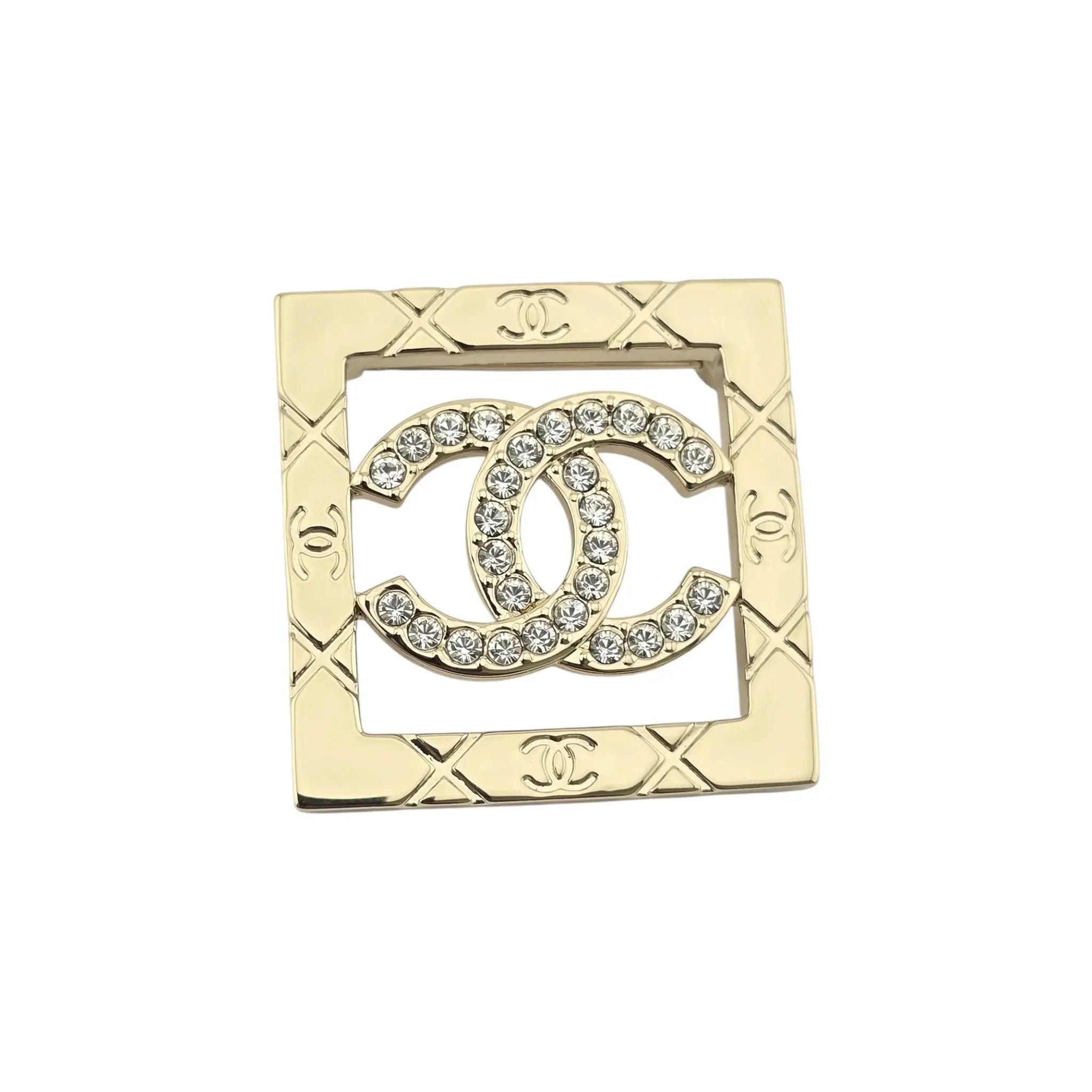 Chanel CC Square Crystal Brooch 2025 CHANEL