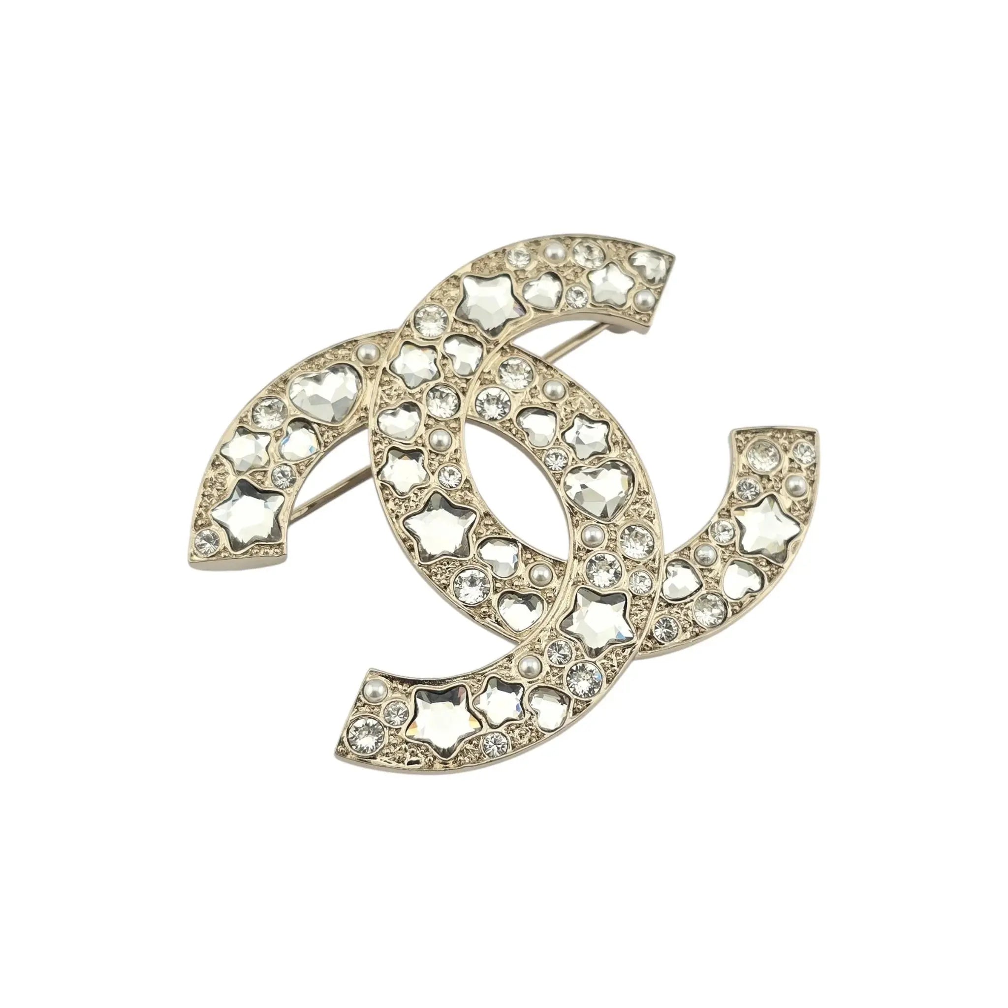 Chanel CC Gold Star Crystal Brooch 2025 CHANEL