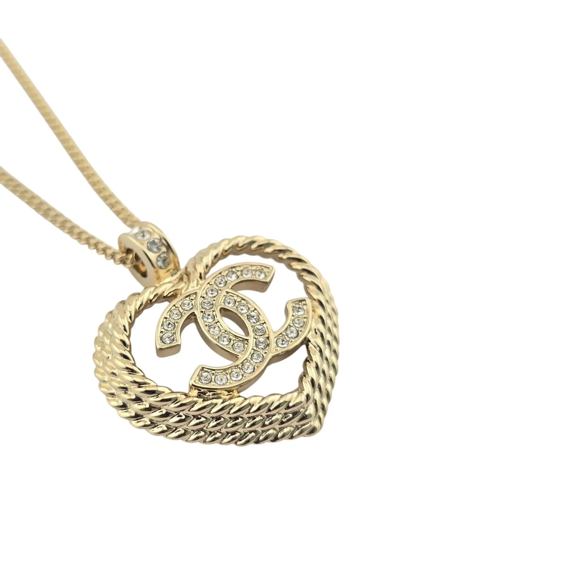 Chanel CC Heart Pendant Necklace 2024 CHANEL