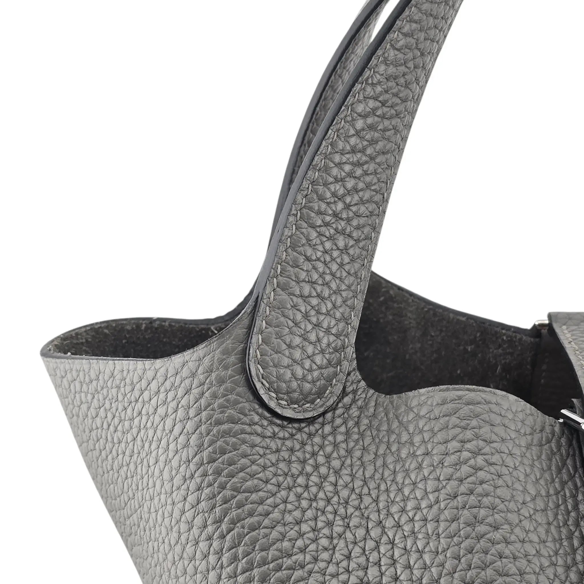 Hermès Picotin Lock 18 Gris Meyer Clemence Palladium Bag HERMES
