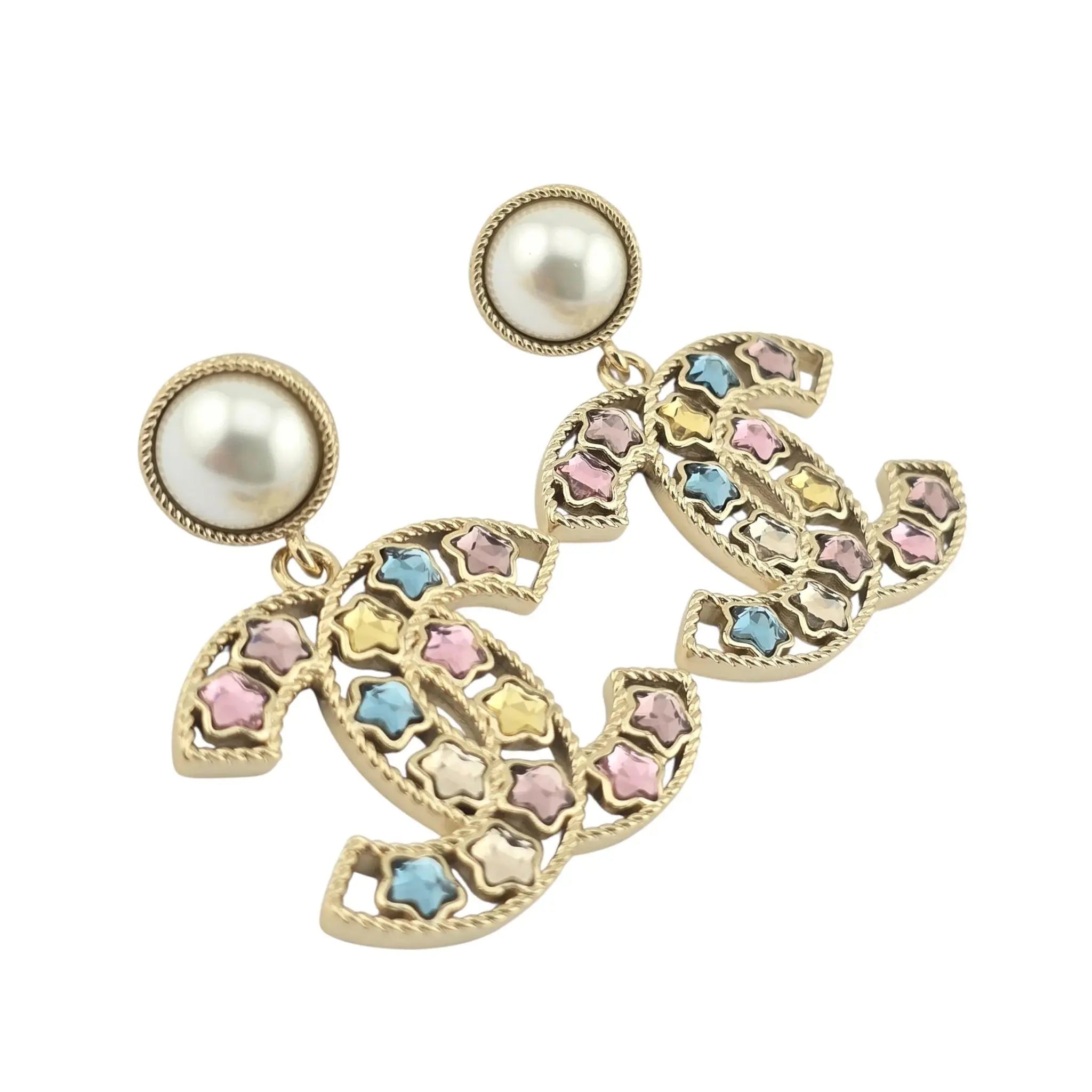 Chanel CC Multicoloured Drop Earrings 2025 CHANEL