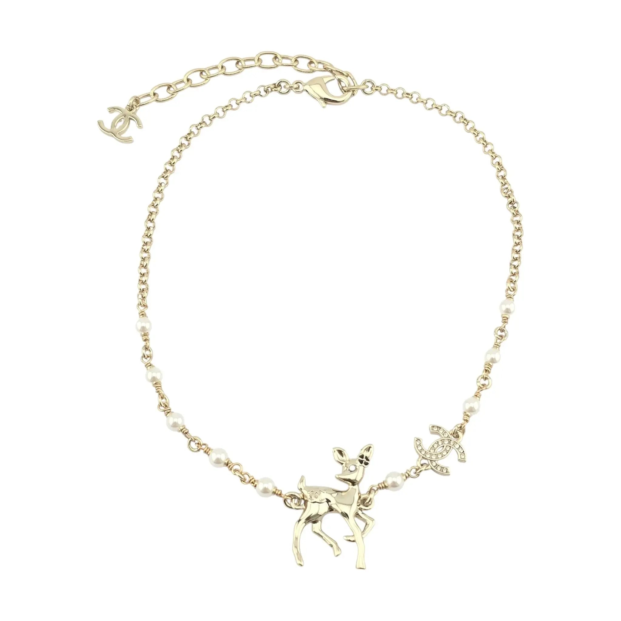Chanel CC Deer Gold Choker Necklace 2025 CHANEL