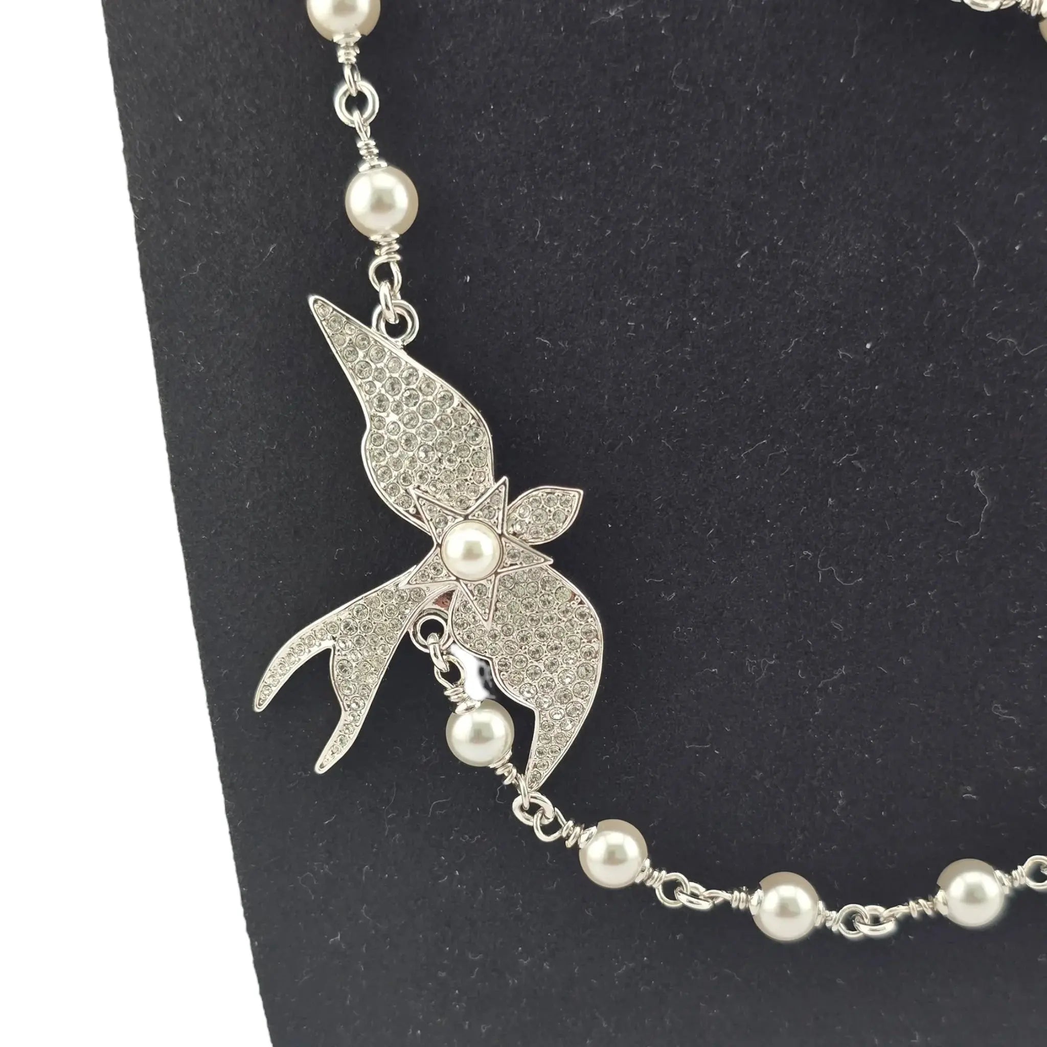 Chanel CC Silver Bird Long Necklace SS25 CHANEL