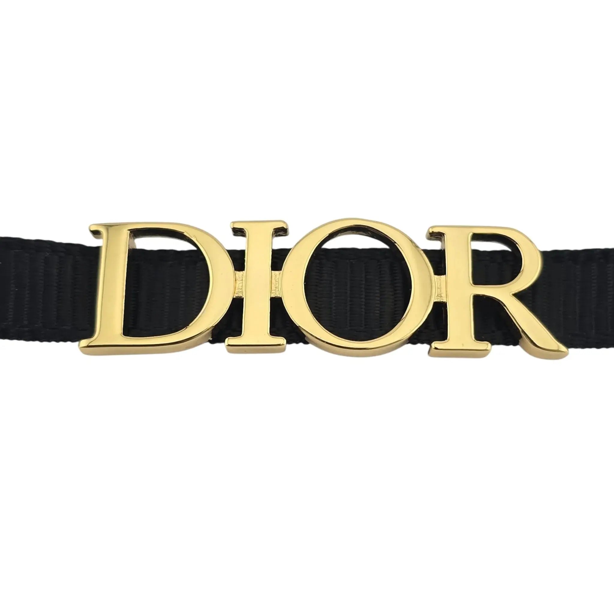 Christian Dior Black Gold Fabric Choker Necklace DIOR