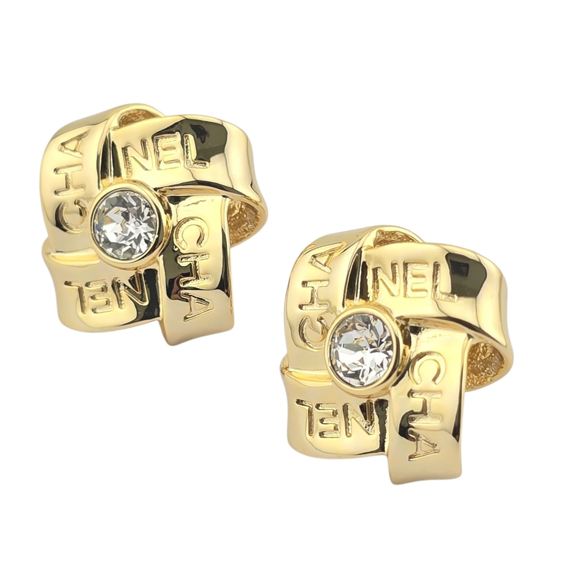 Chanel Gold Crystal Earrings 2025 CHANEL