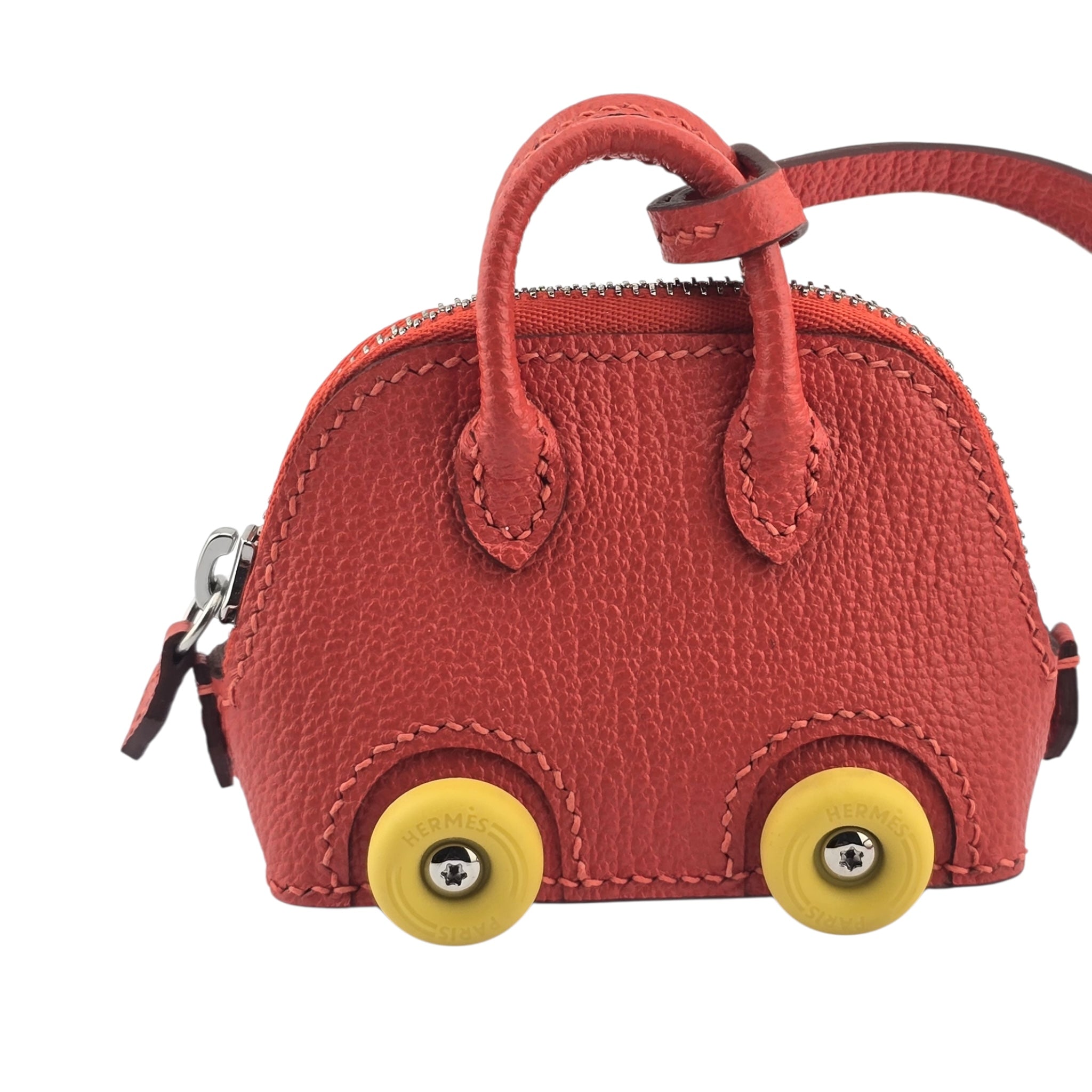 Hermes Bolide On Wheels Bag Charm Orange
