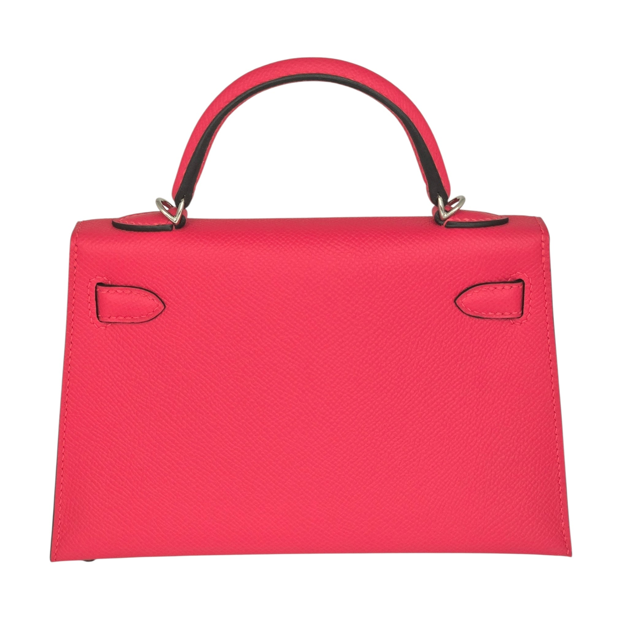 Hermes Mini Kelly II Epsom Rose Extreme Palladium