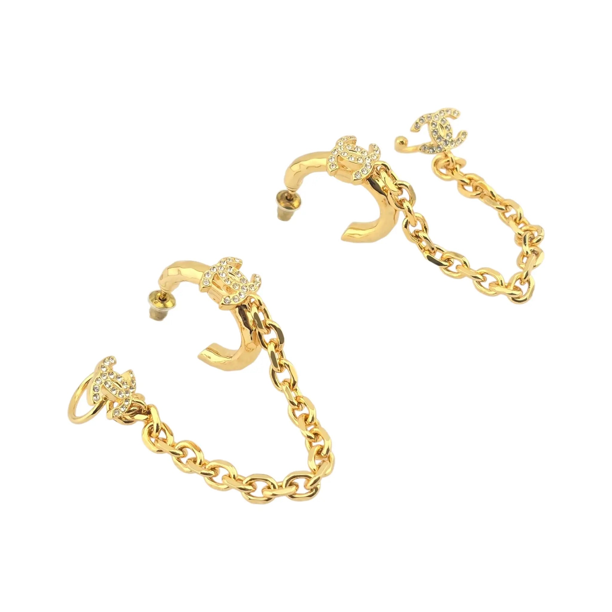 Chanel CC Gold Ear Clip Earrings 2022 CHANEL