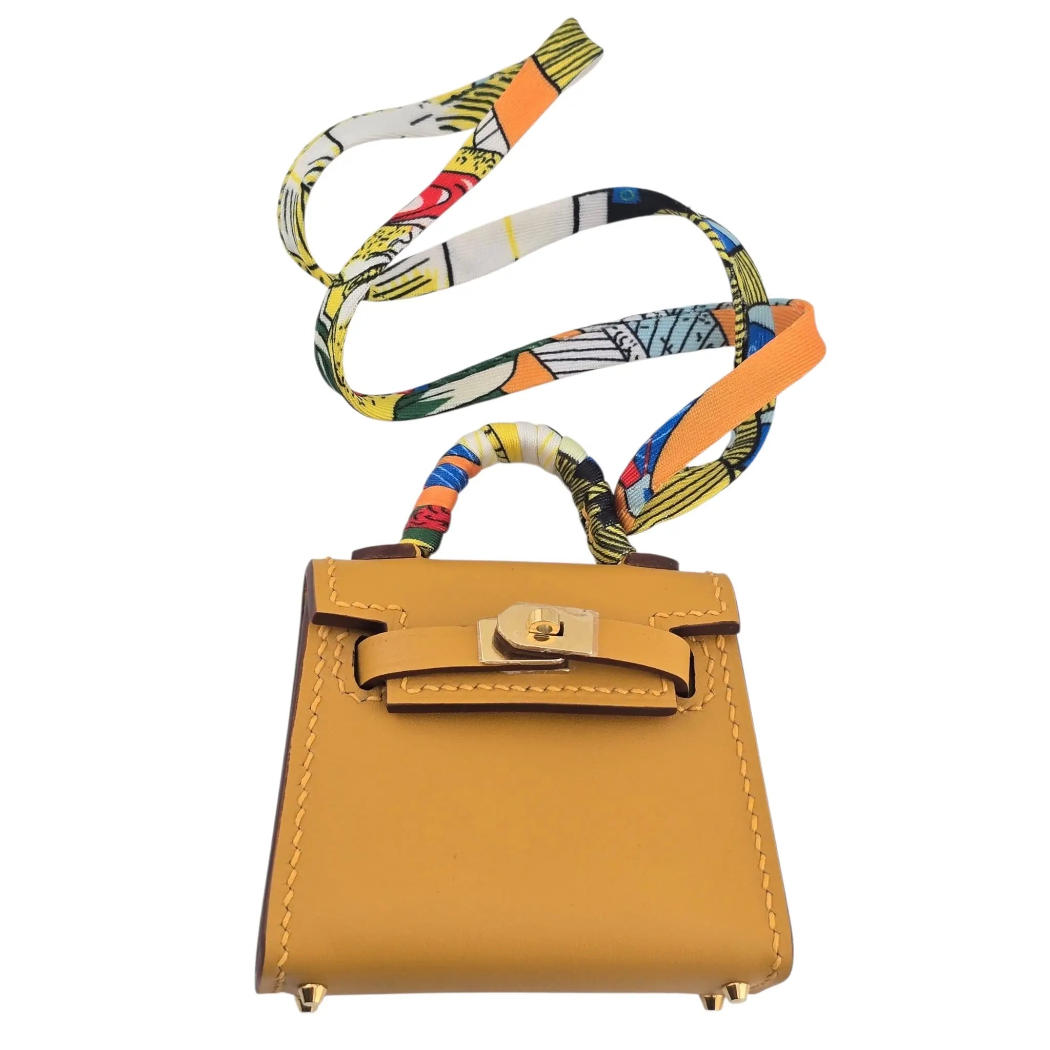 Hermes Mini Kelly Twilly Bag Charm Jaune Foin HERMES